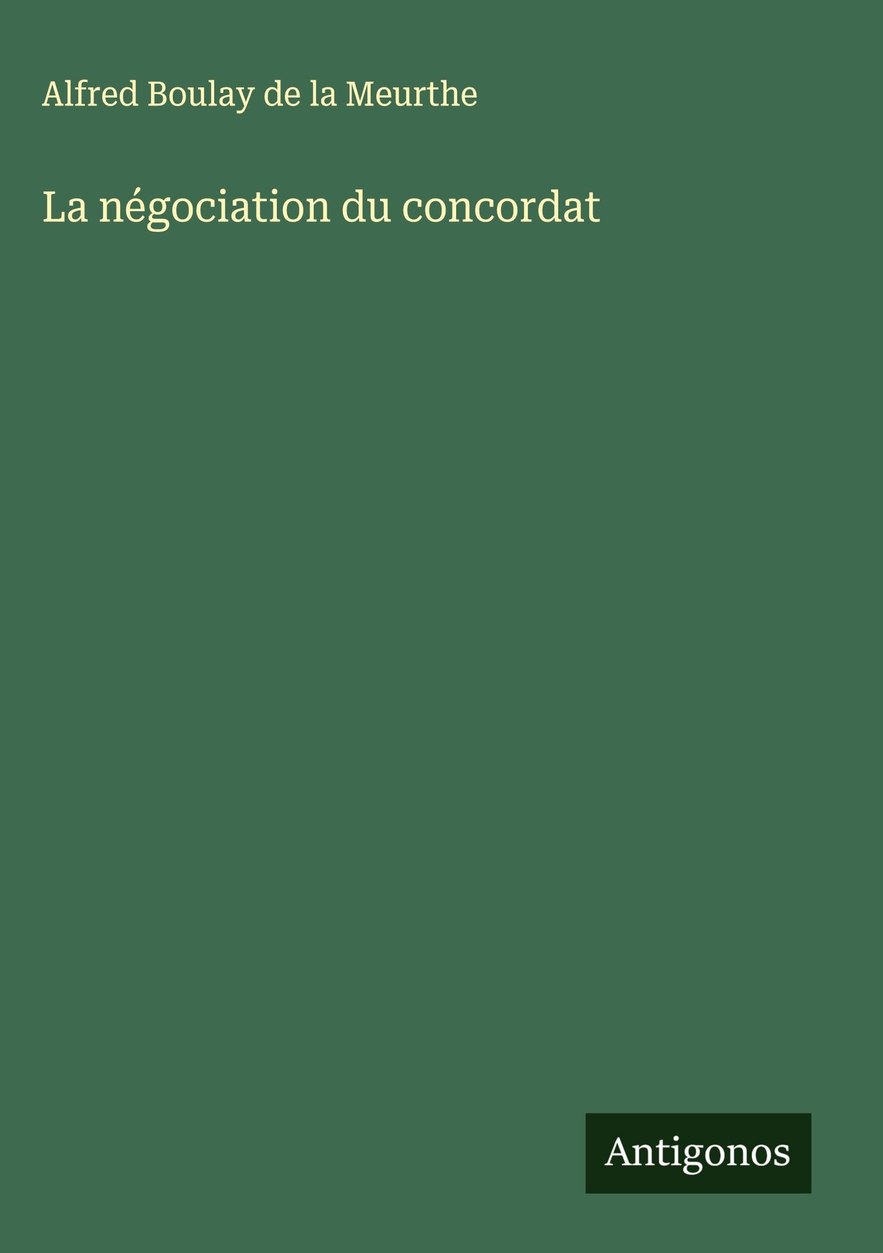 La négociation du concordat Classics