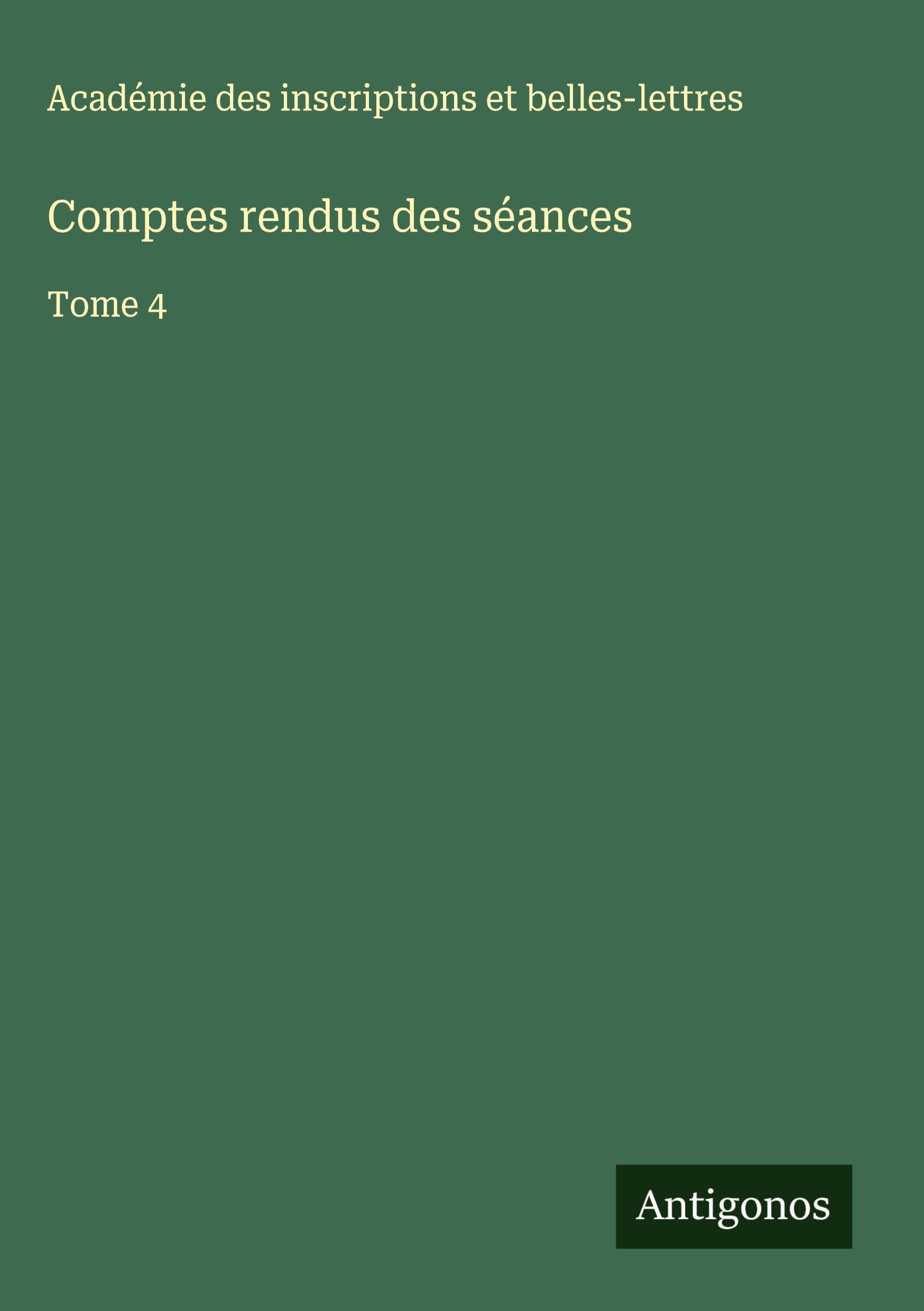 Comptes rendus des séances Classics