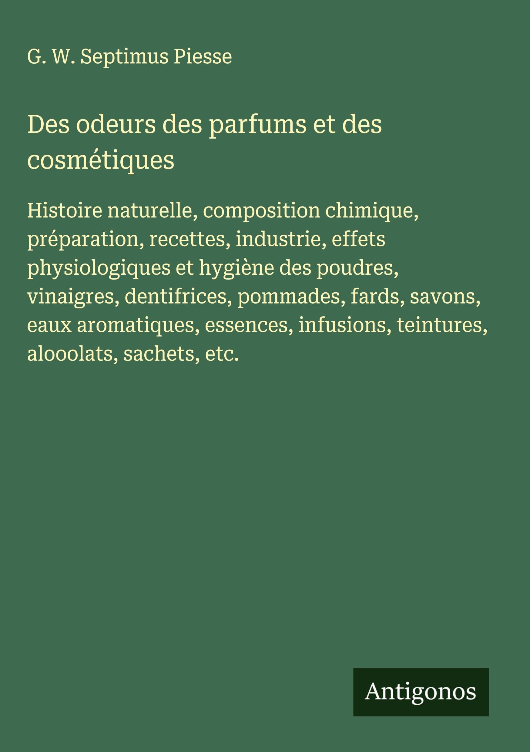 Des odeurs des parfums et des cosmétiques Classics