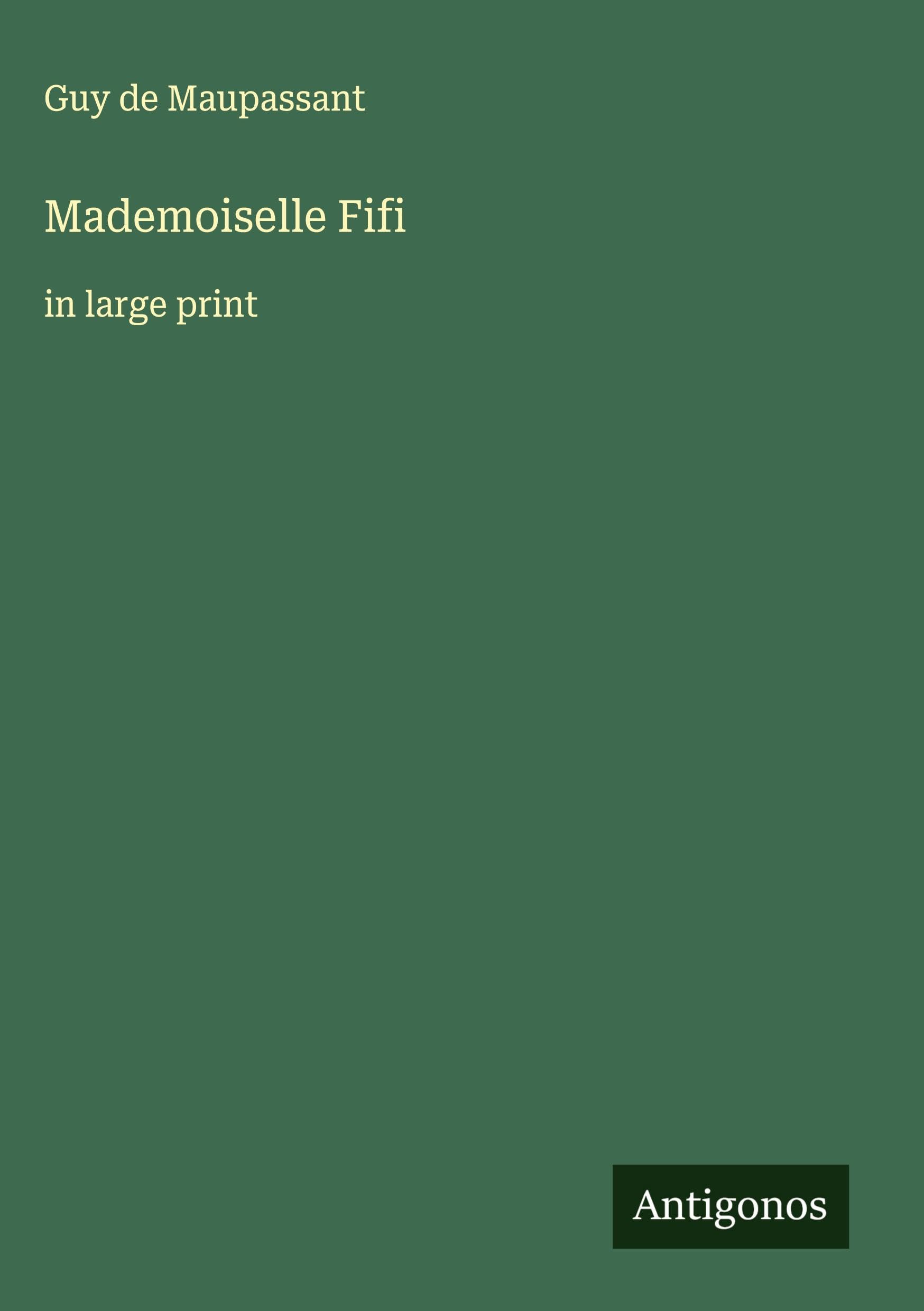 Mademoiselle Fifi book