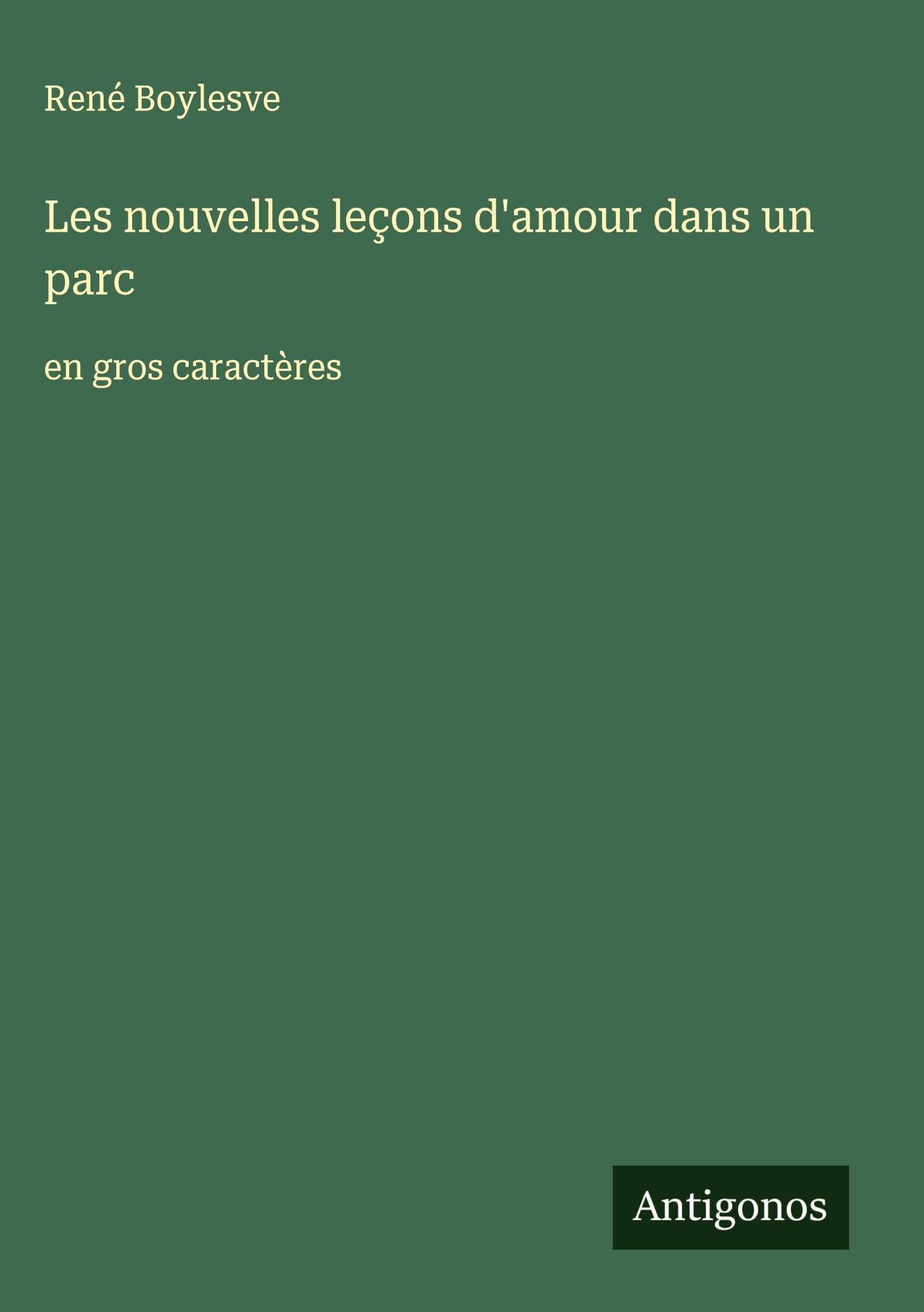 Les nouvelles leçons d'amour dans un parc Classics