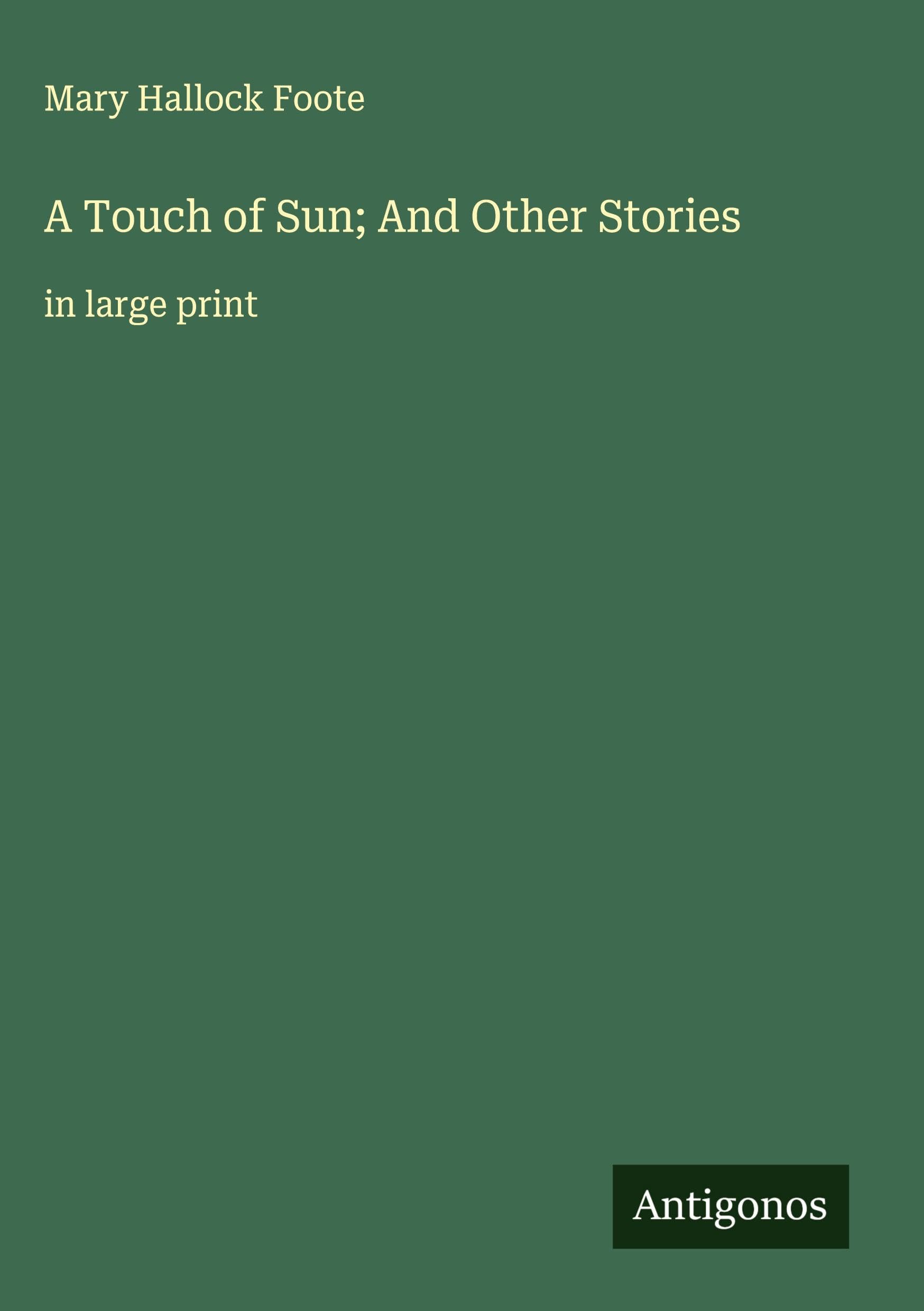 A Touch of Sun; And Other Stories Classics