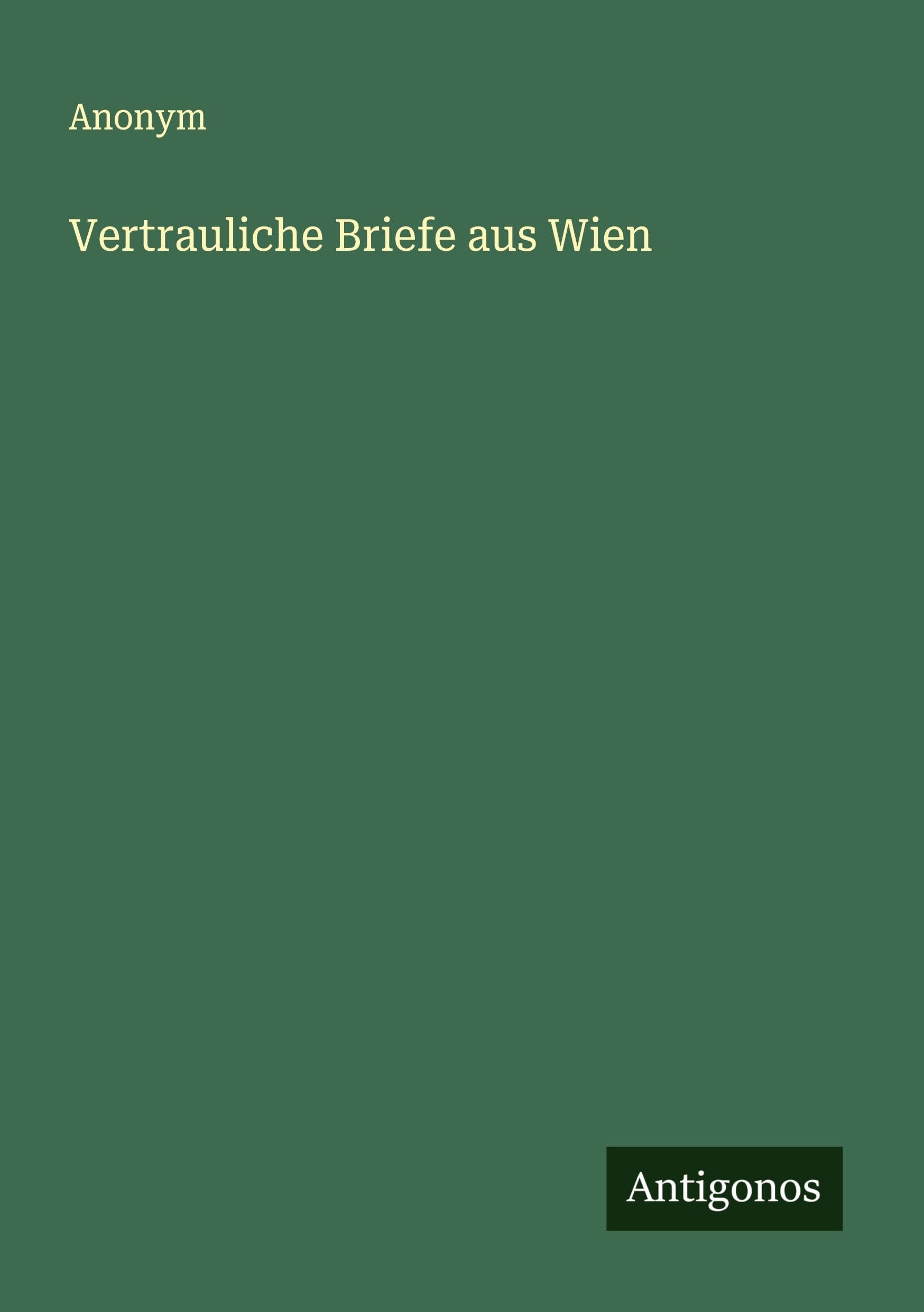Product Image: Vertrauliche Briefe aus Wien