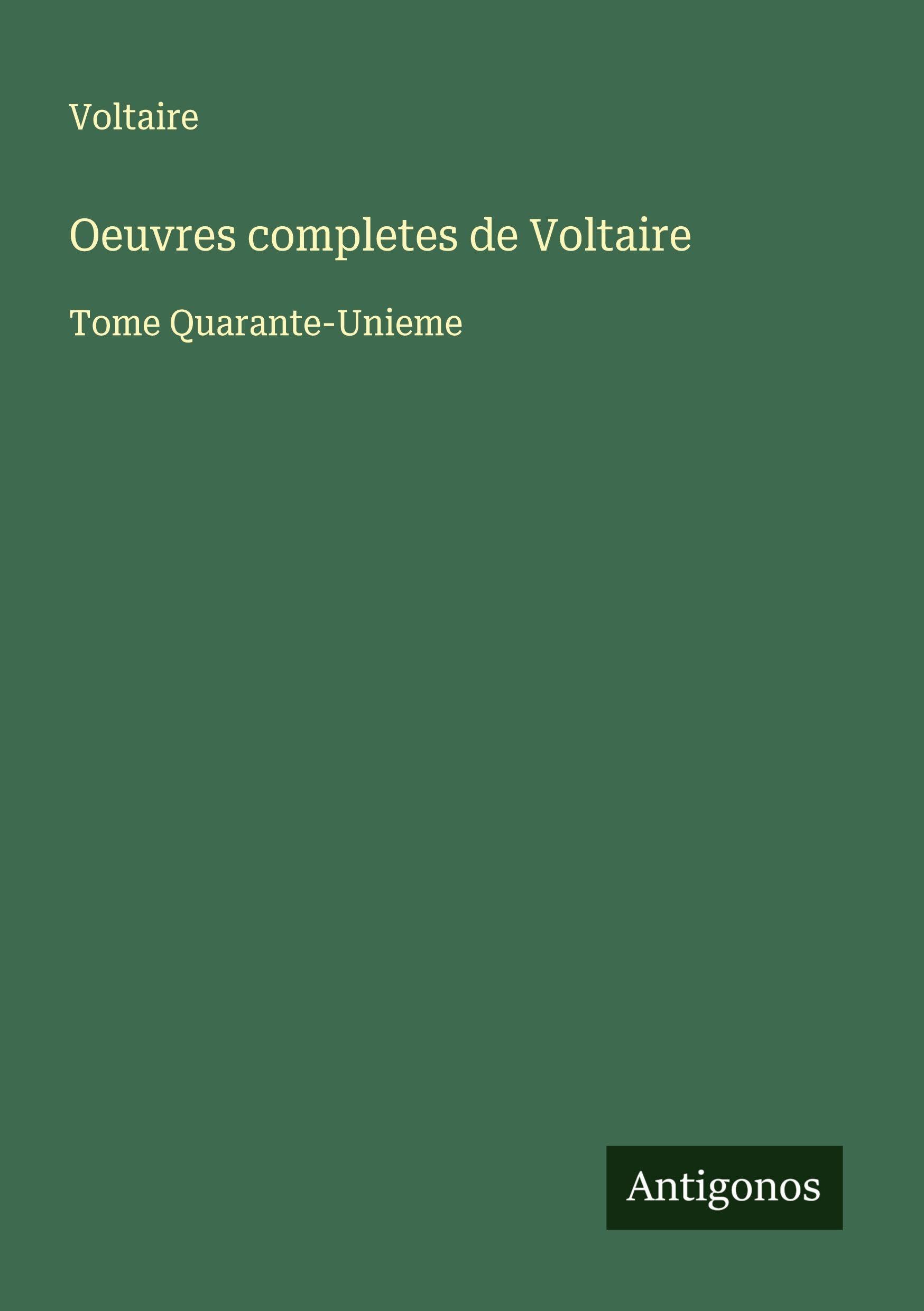 Oeuvres completes de Voltaire Classics