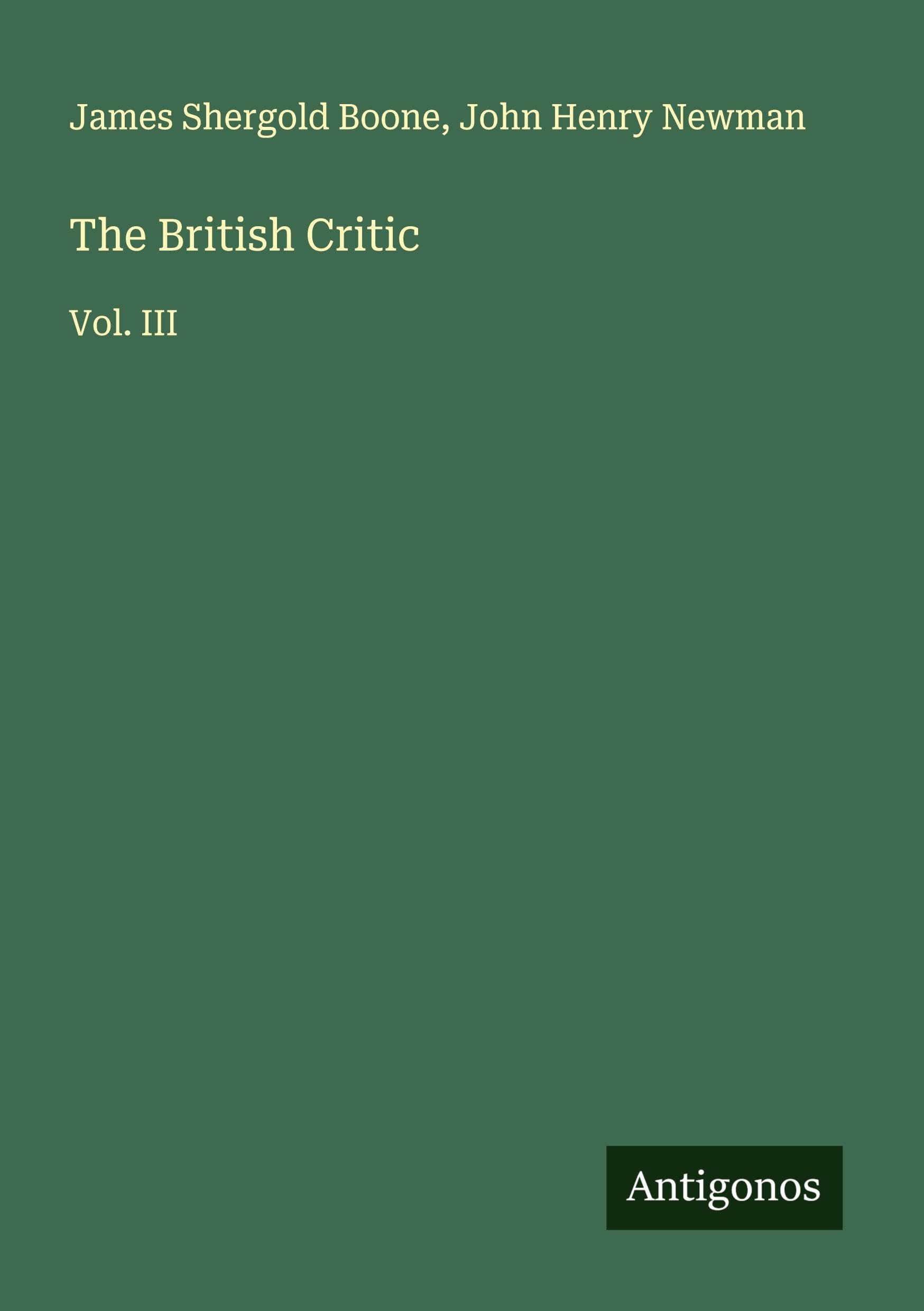The British Critic Classics