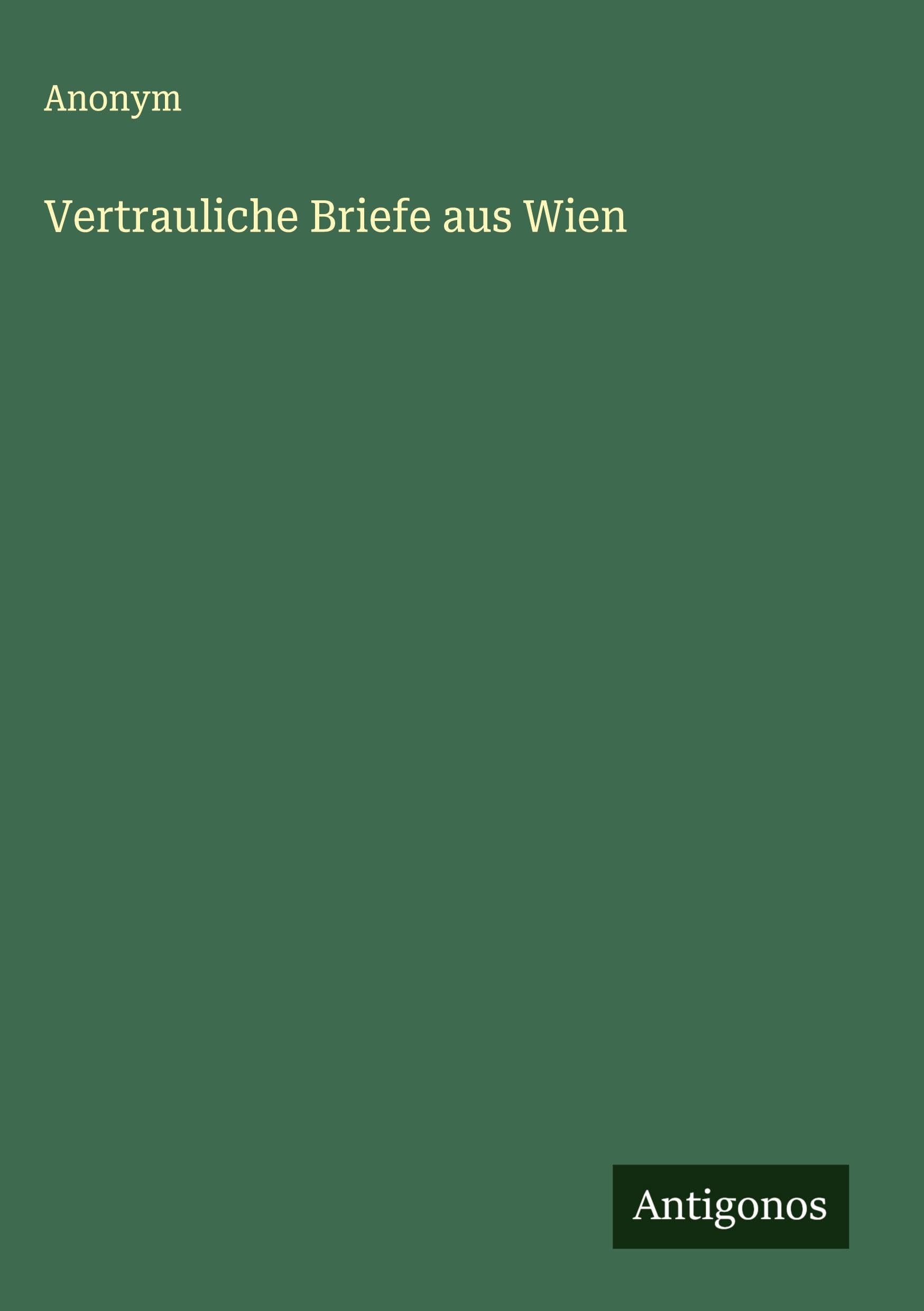 Product Image: Vertrauliche Briefe aus Wien