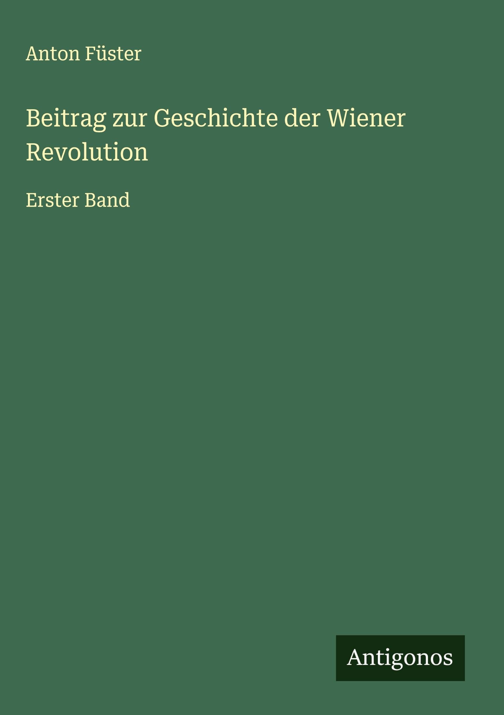 Beitrag zur Geschichte der Wiener Revolution Classics