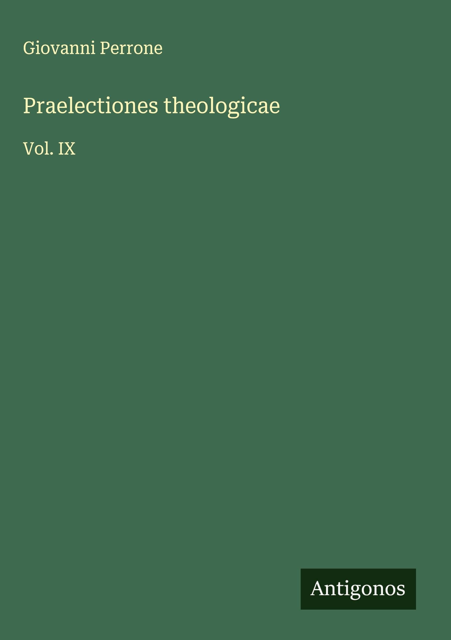 Product Image: Praelectiones theologicae