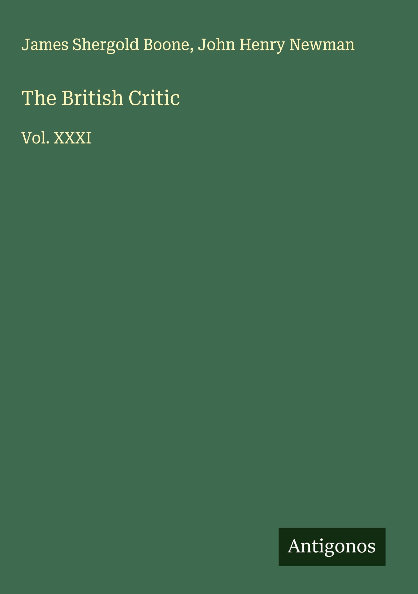 The British Critic Classics
