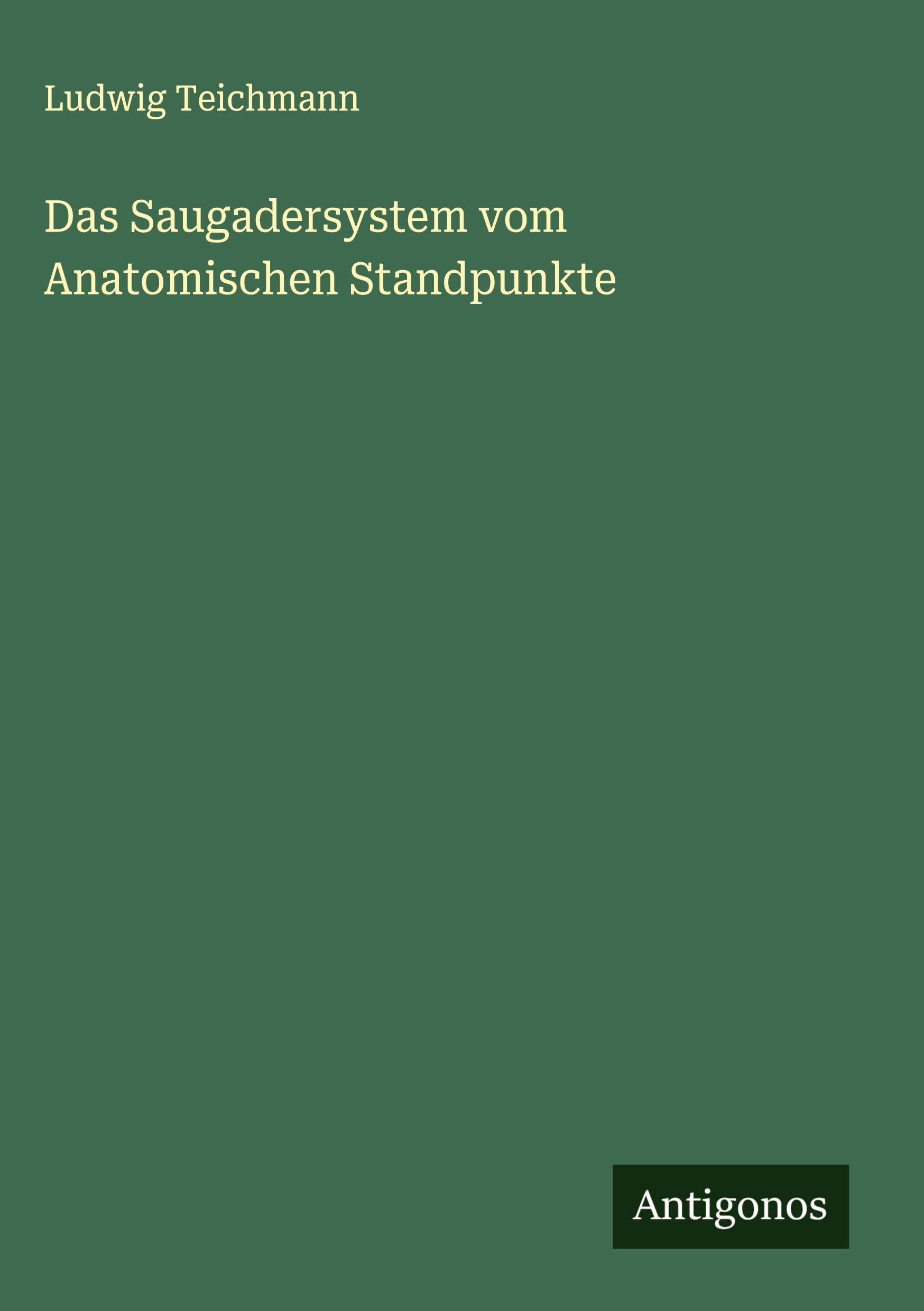 Product Image: Das Saugadersystem vom Anatomischen Standpunkte