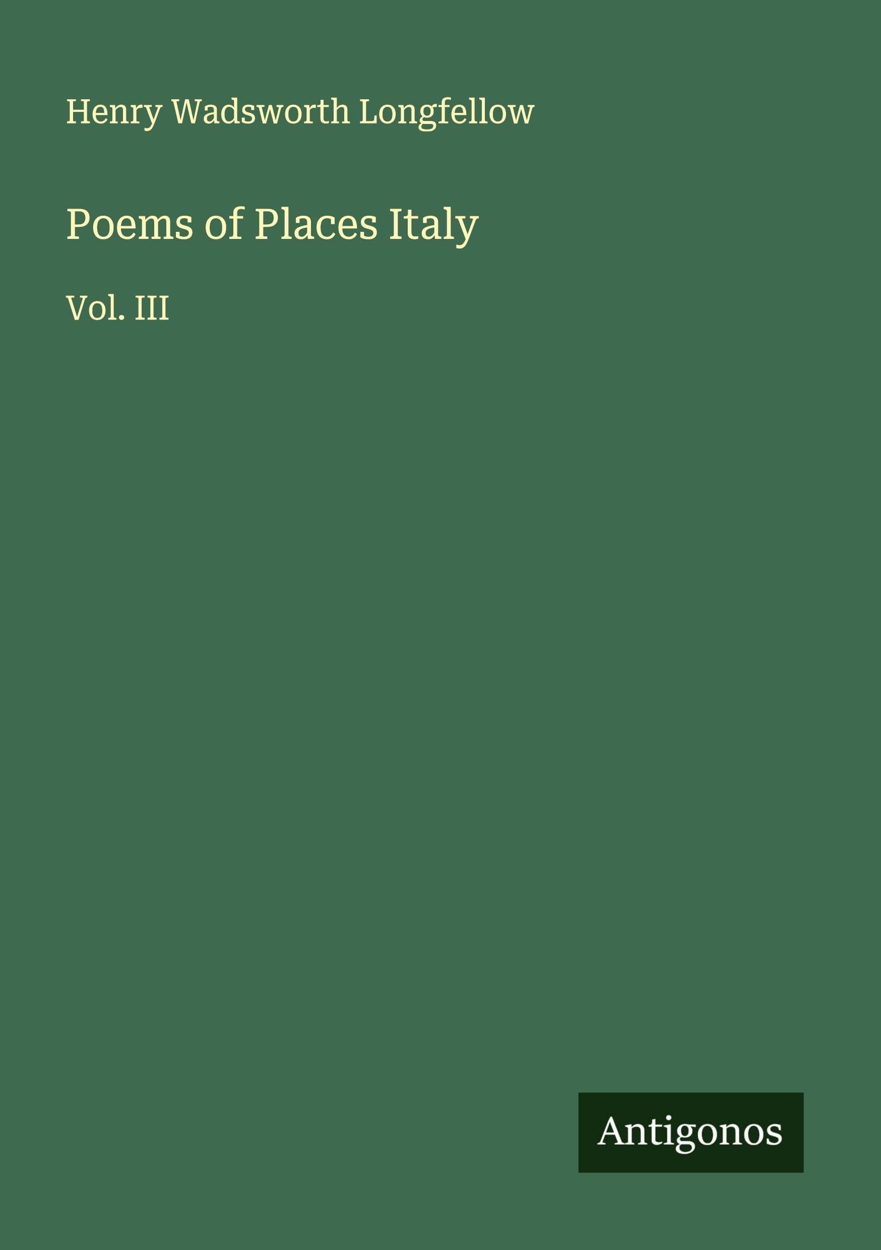 Poems of Places Italy Classics