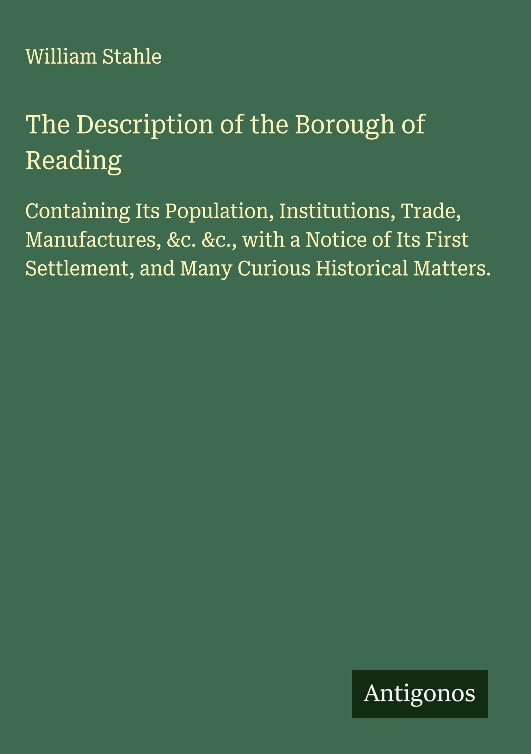 The Description of the Borough of Reading Classics