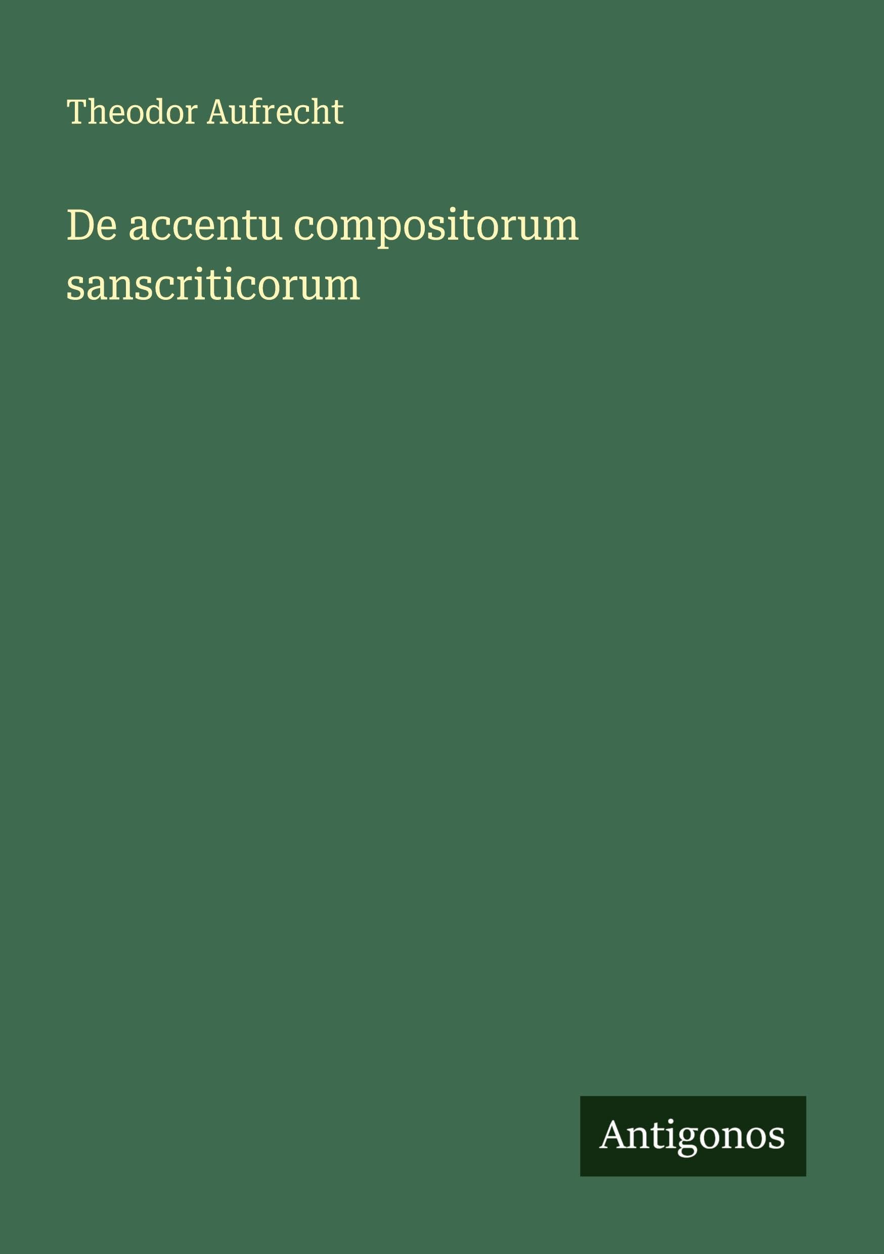 De accentu compositorum sanscriticorum Classics