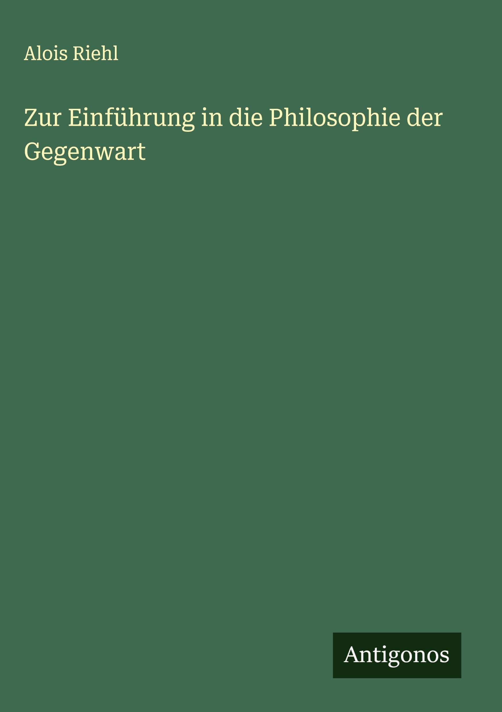 Zur Einführung in die Philosophie der Gegenwart Classics
