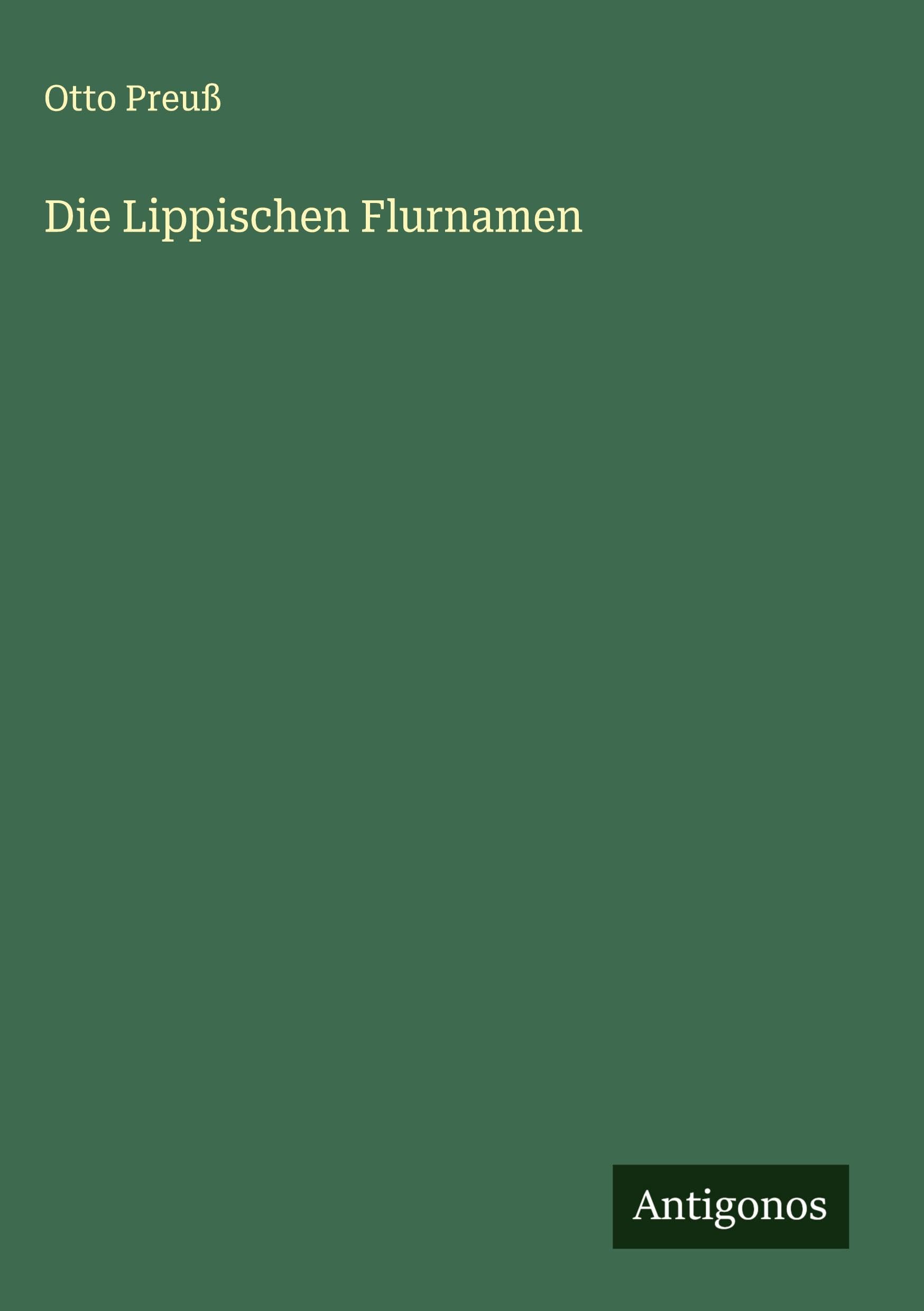 Product Image: Die Lippischen Flurnamen