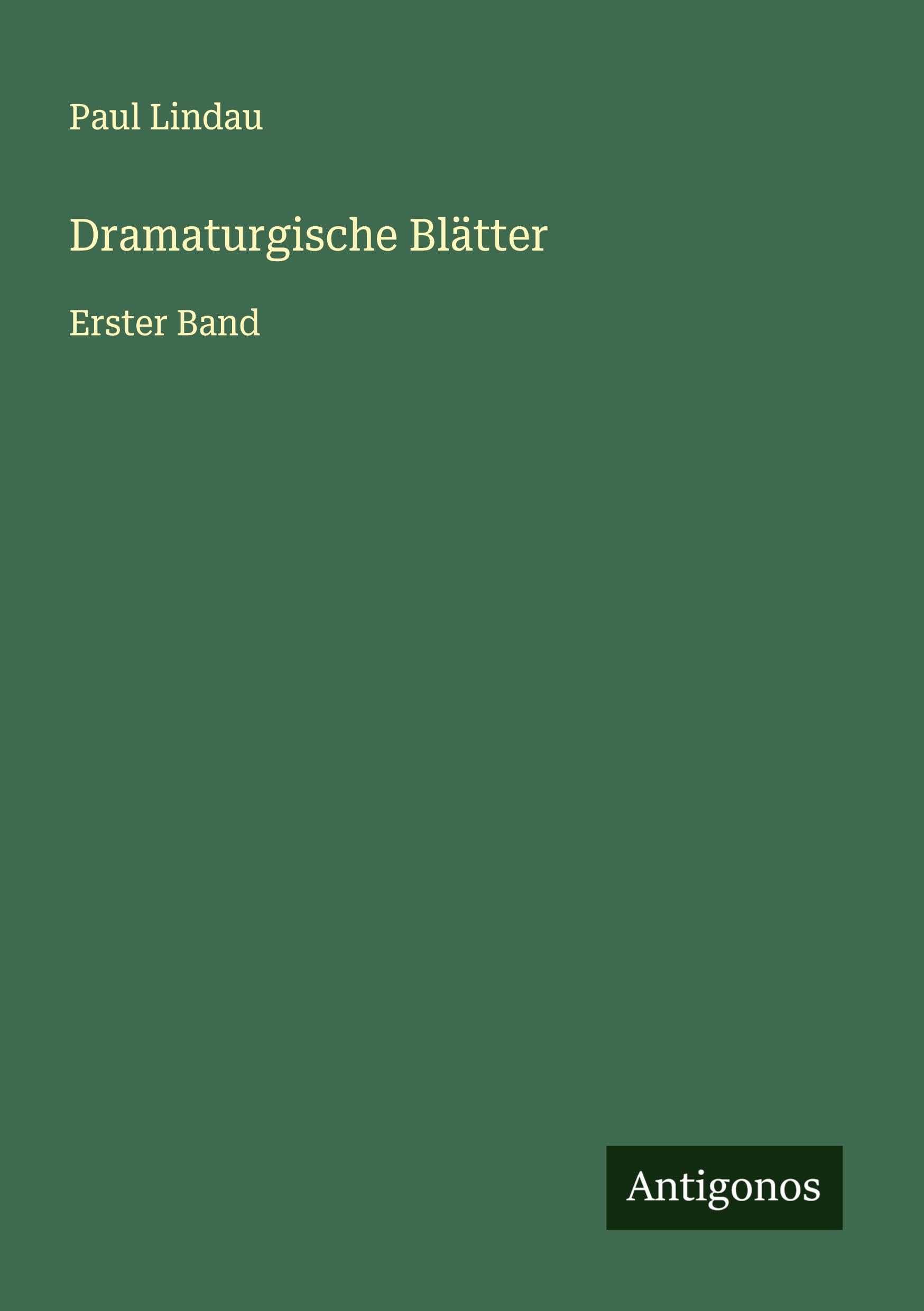 Dramaturgische Blätter Classics