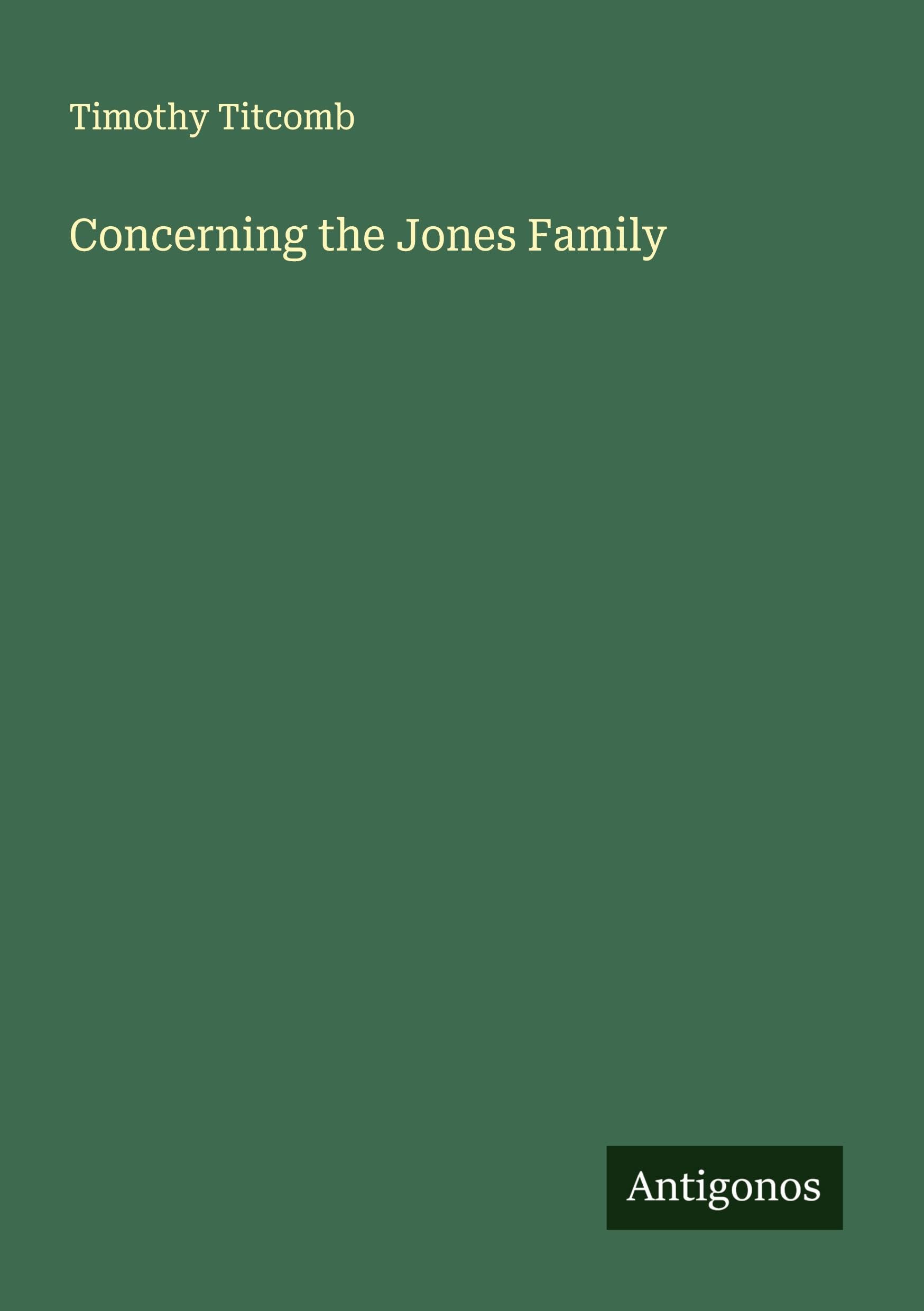 Concerning the Jones Family Classics