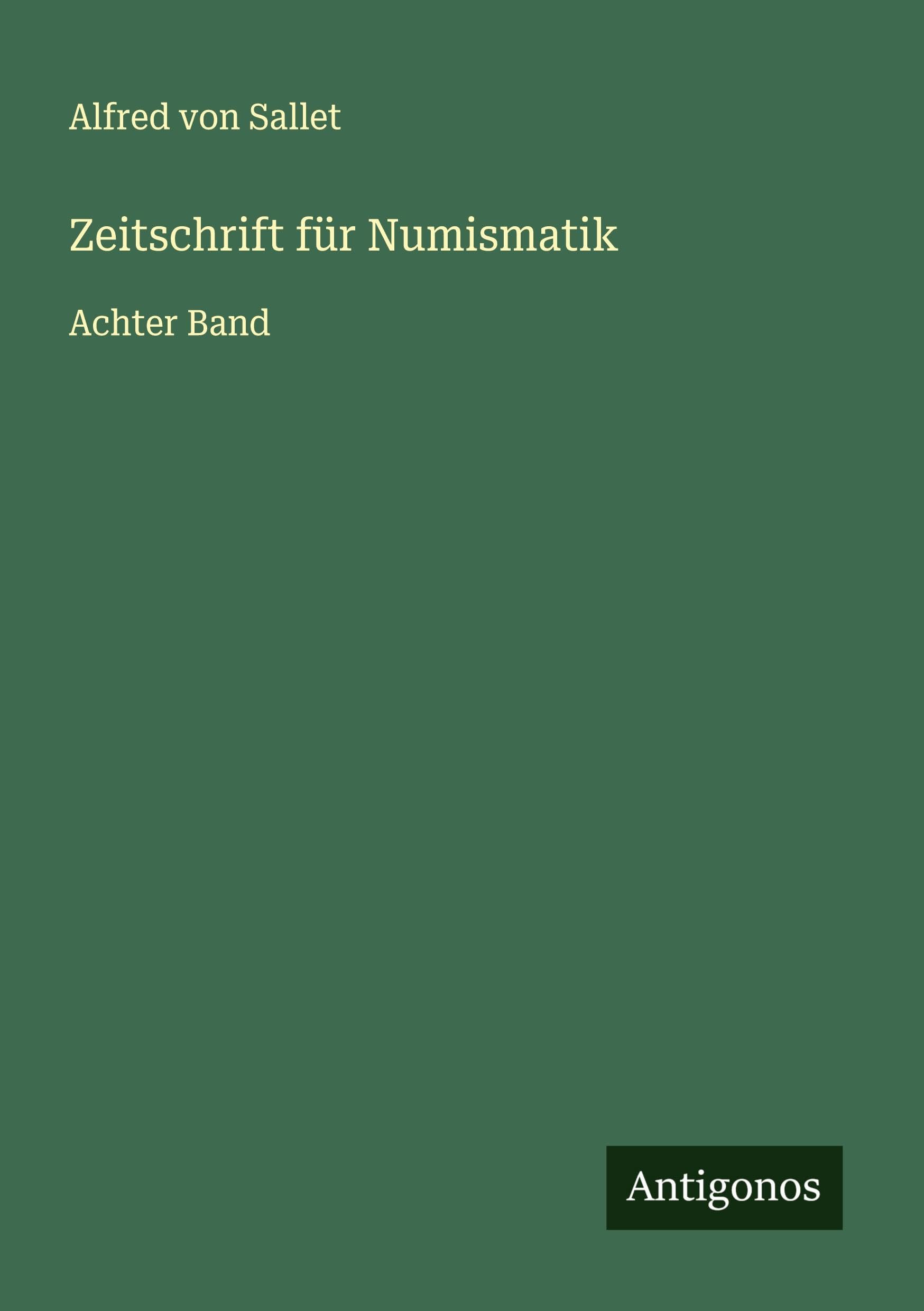 Zeitschrift für Numismatik Classics