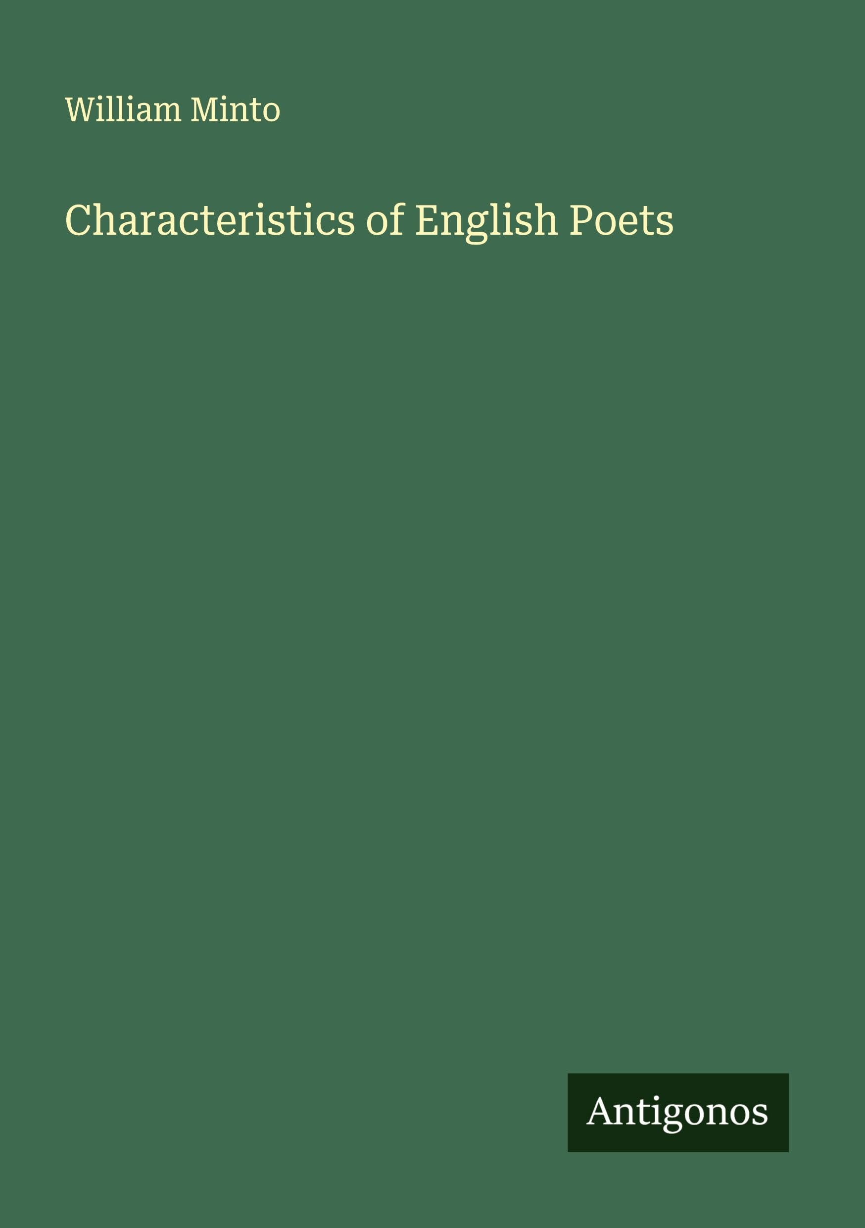 Characteristics of English Poets Classics