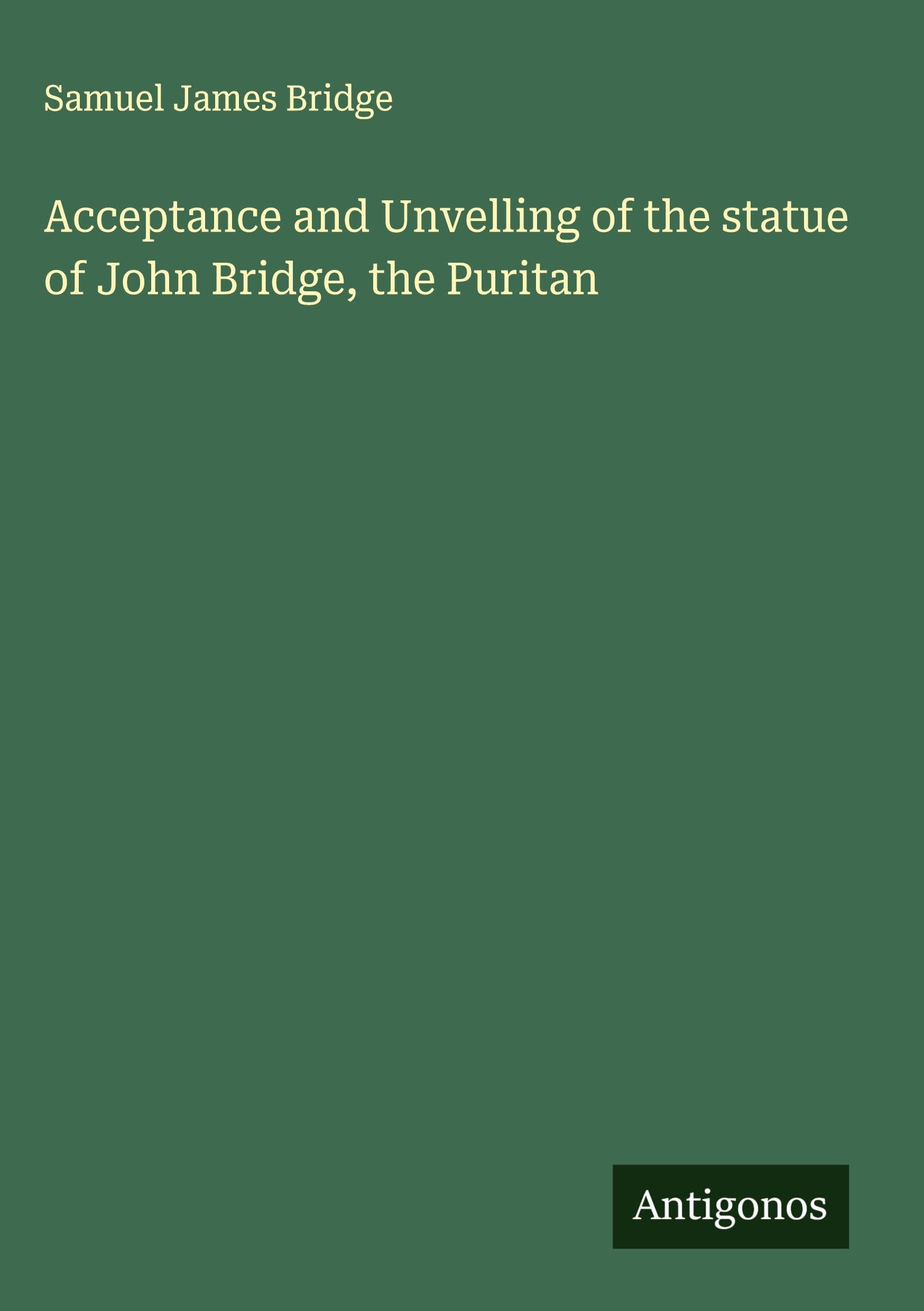 Acceptance and Unvelling of the statue of John Bridge, the Puritan Classics