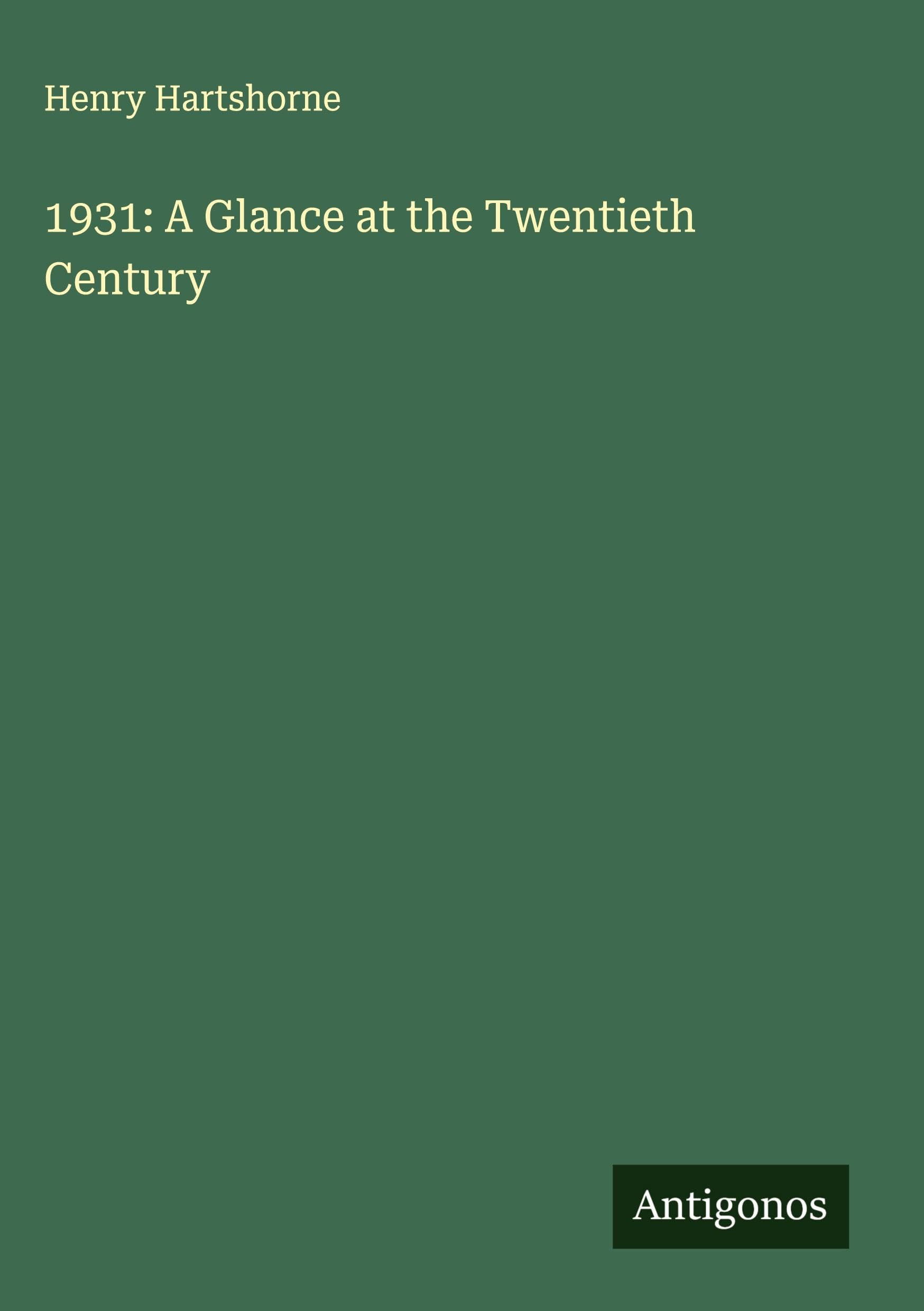 1931: A Glance at the Twentieth Century Classics
