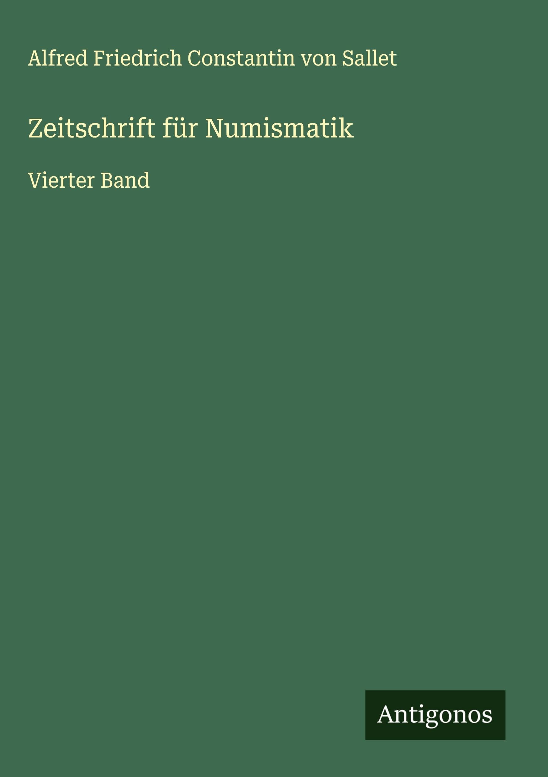 Zeitschrift für Numismatik Classics