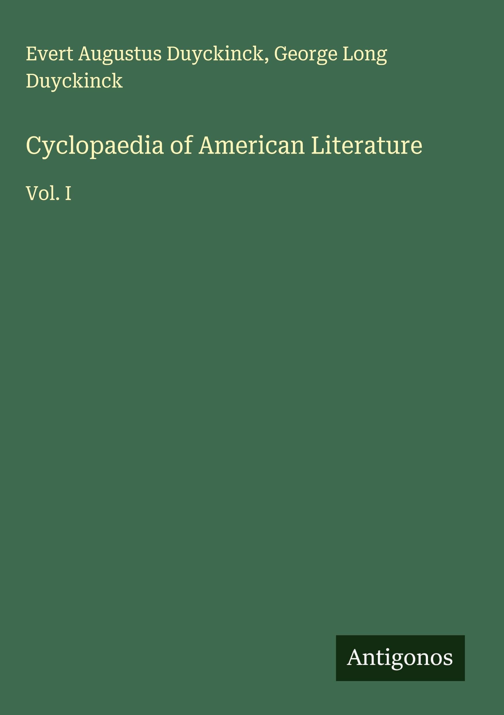 Cyclopaedia of American Literature Classics