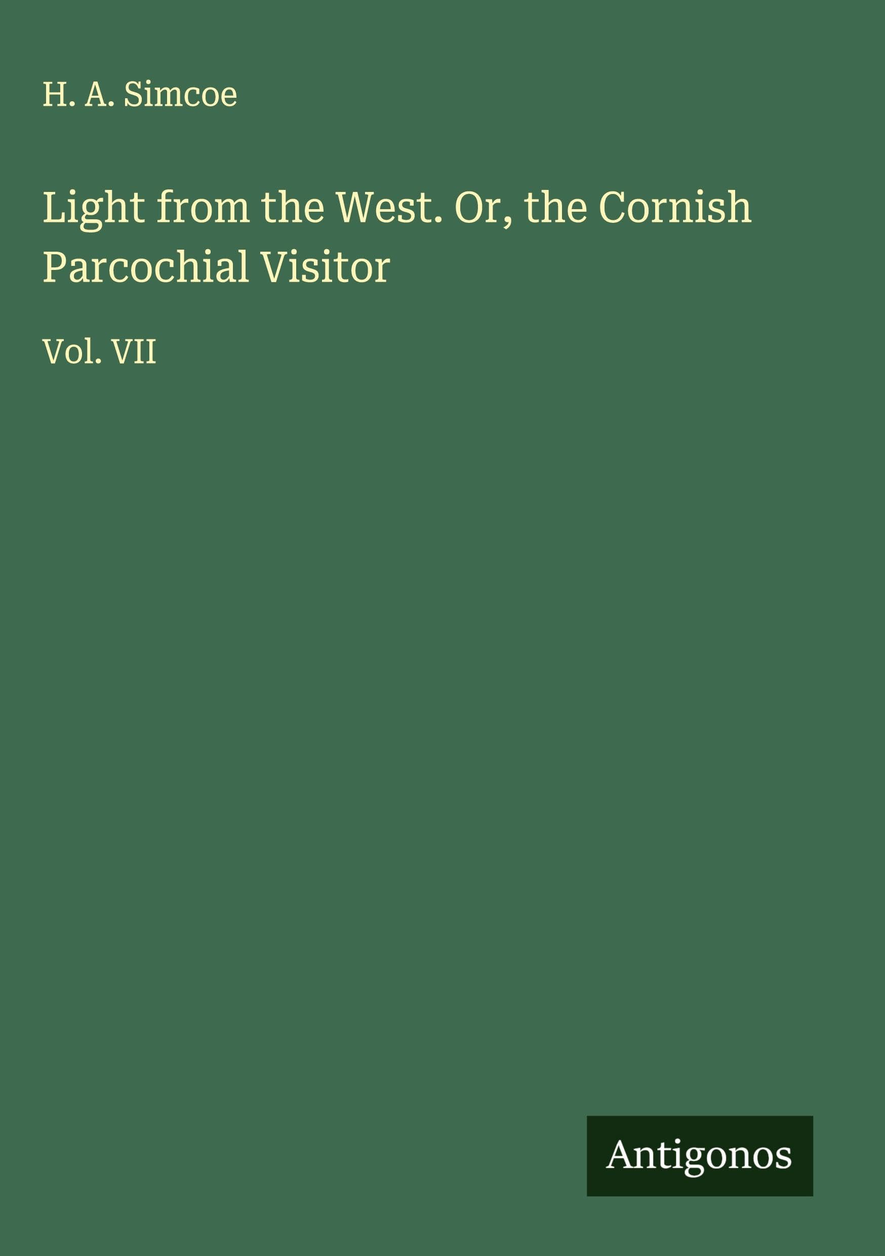 Product Image: Light from the West. Or, the Cornish Parcochial Visitor