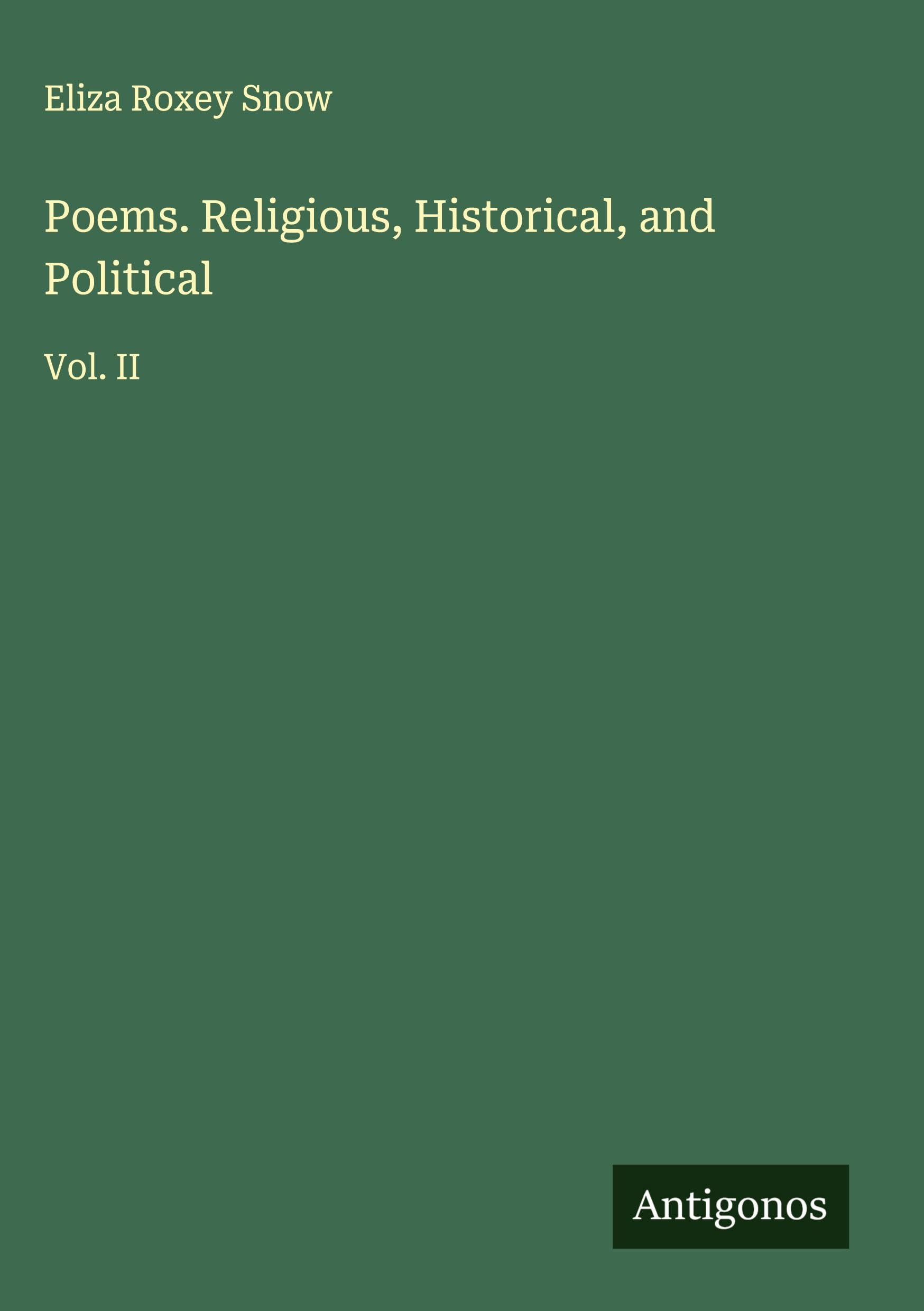 Poems. Religious, Historical, and Political Classics