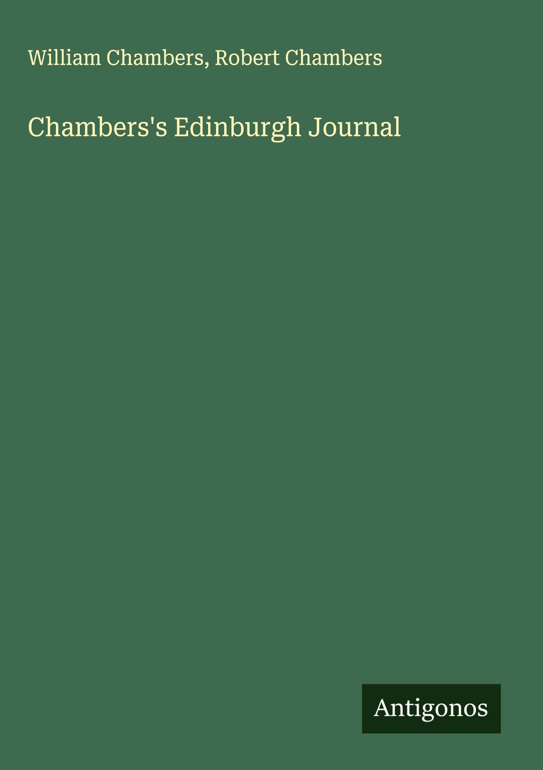 Chambers's Edinburgh Journal Classics
