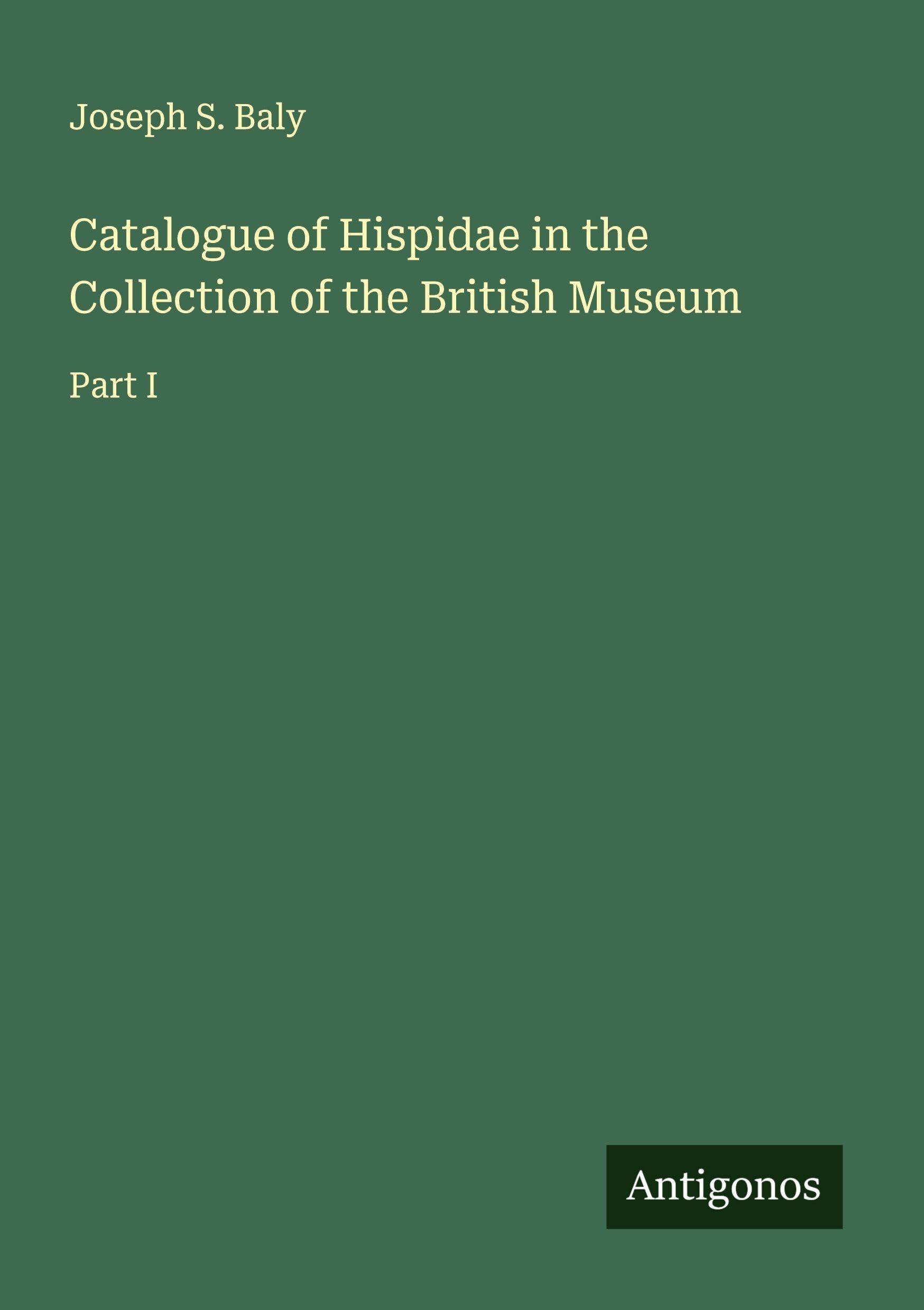 Catalogue of Hispidae in the Collection of the British Museum Classics