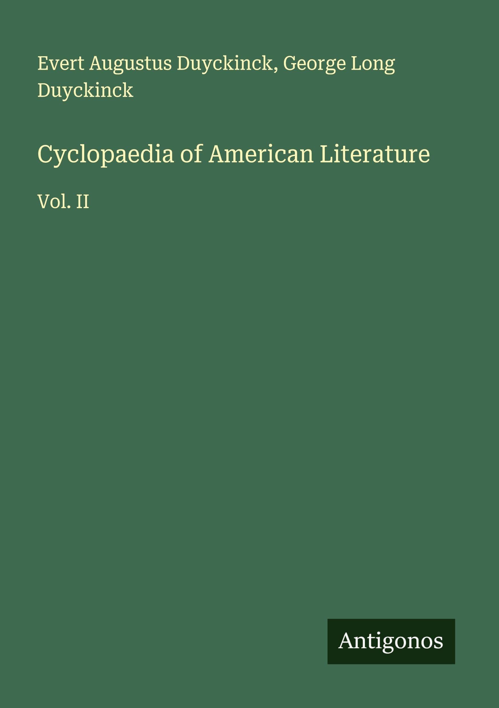 Cyclopaedia of American Literature Classics