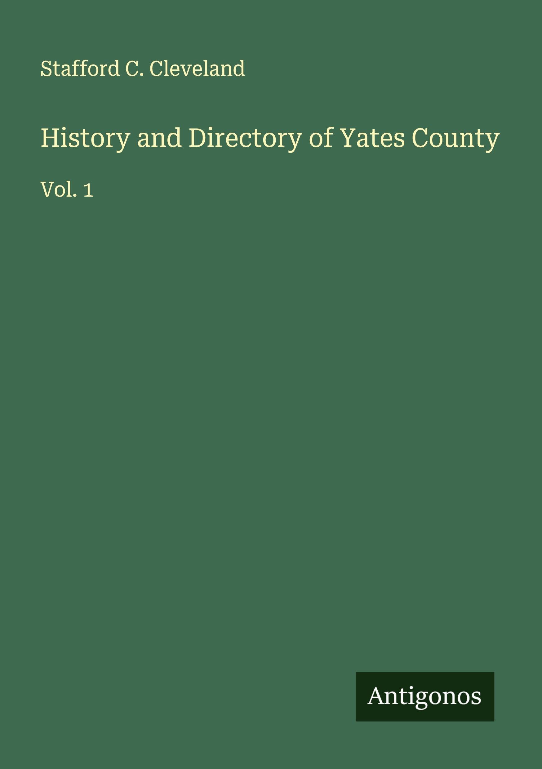 History and Directory of Yates County Classics