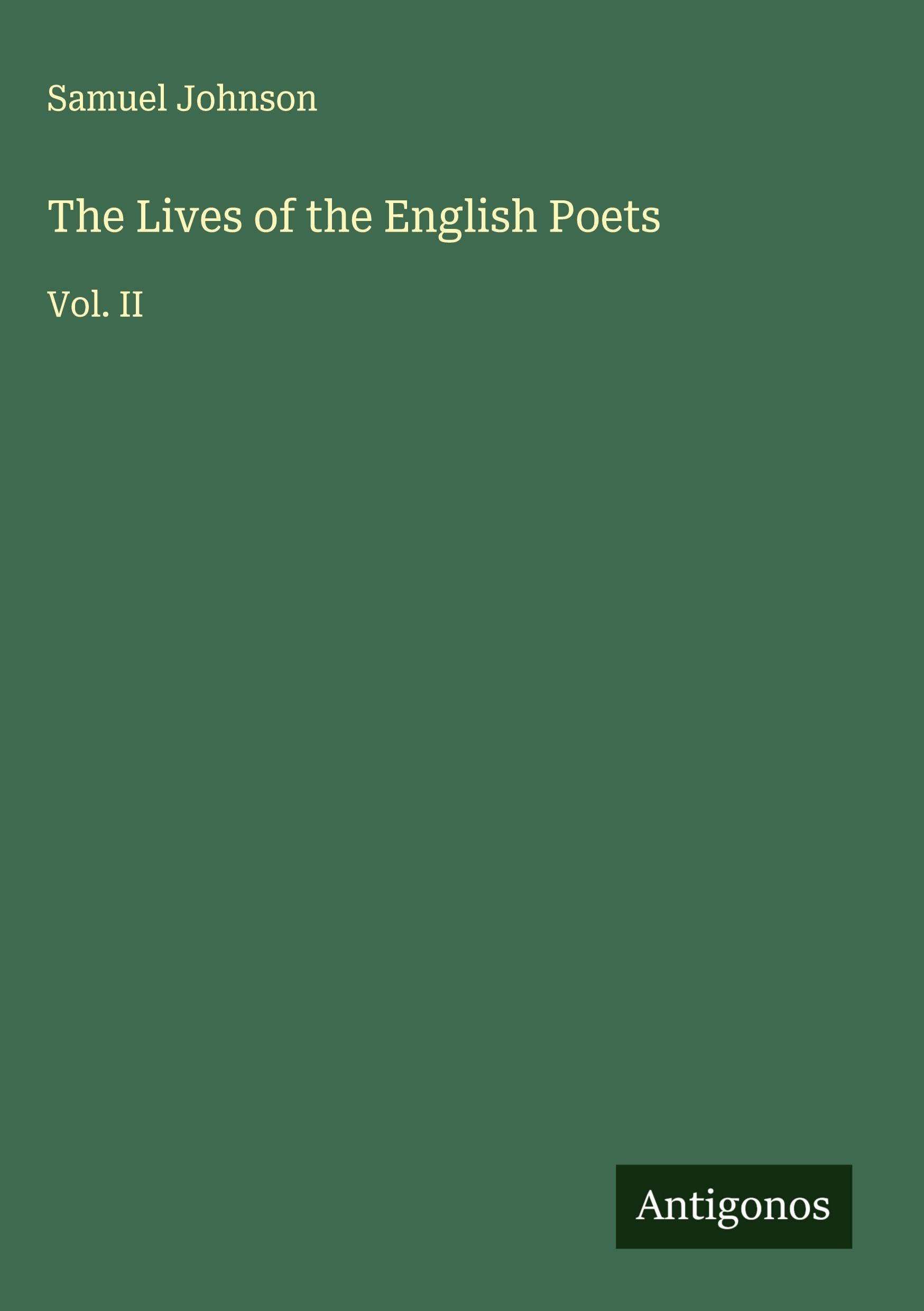 The Lives of the English Poets Classics