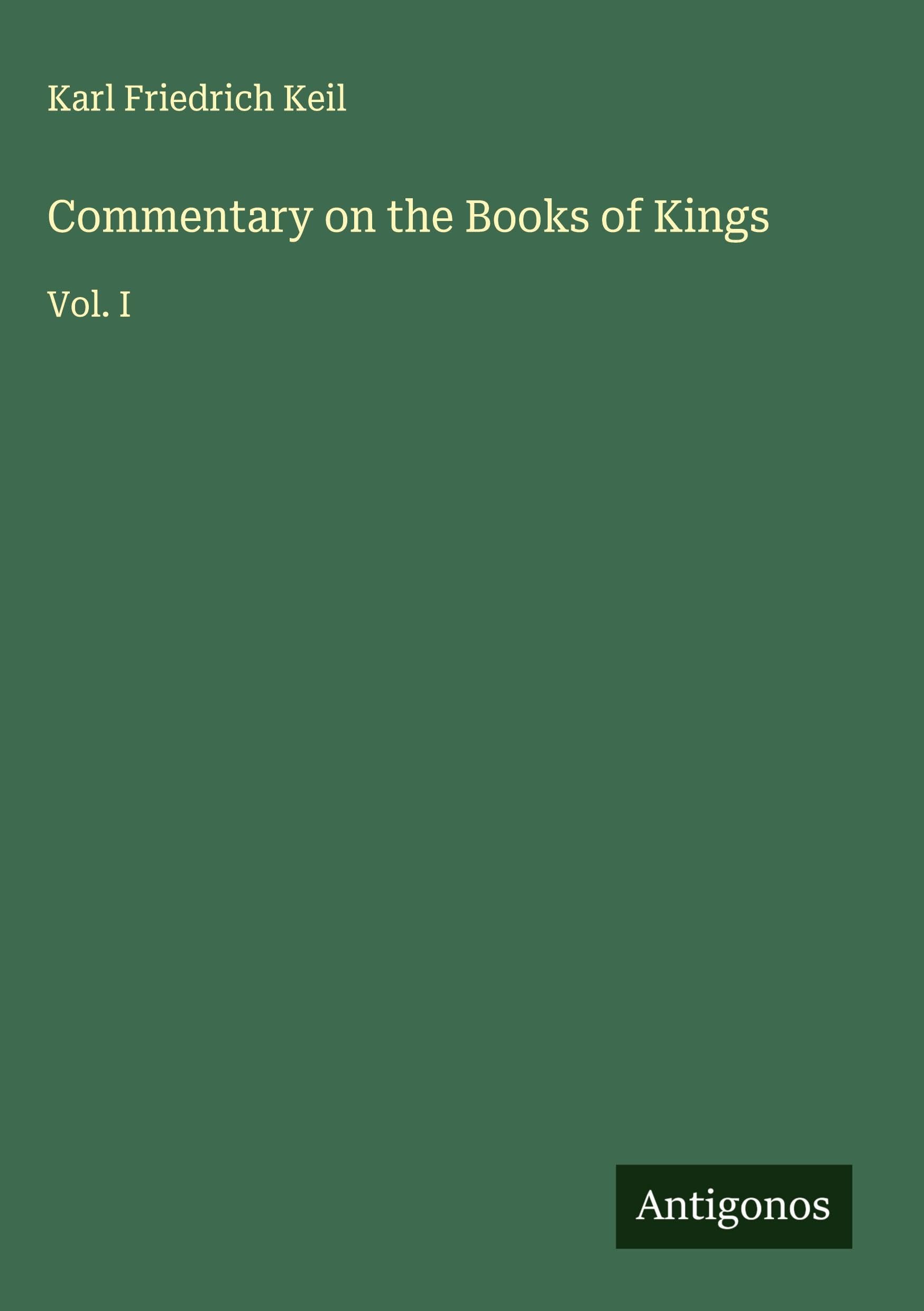 Commentary on the Books of Kings Classics
