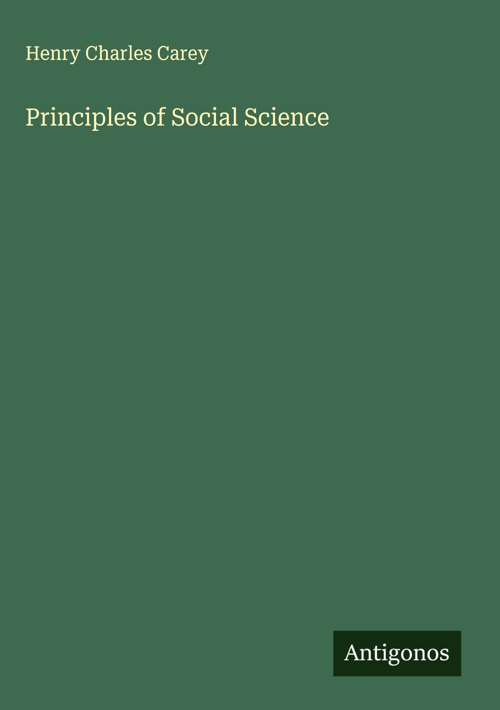 Principles of Social Science Classics