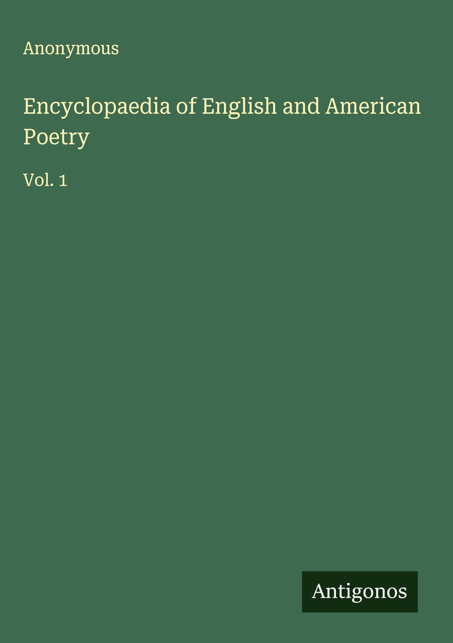 Encyclopaedia of English and American Poetry Classics