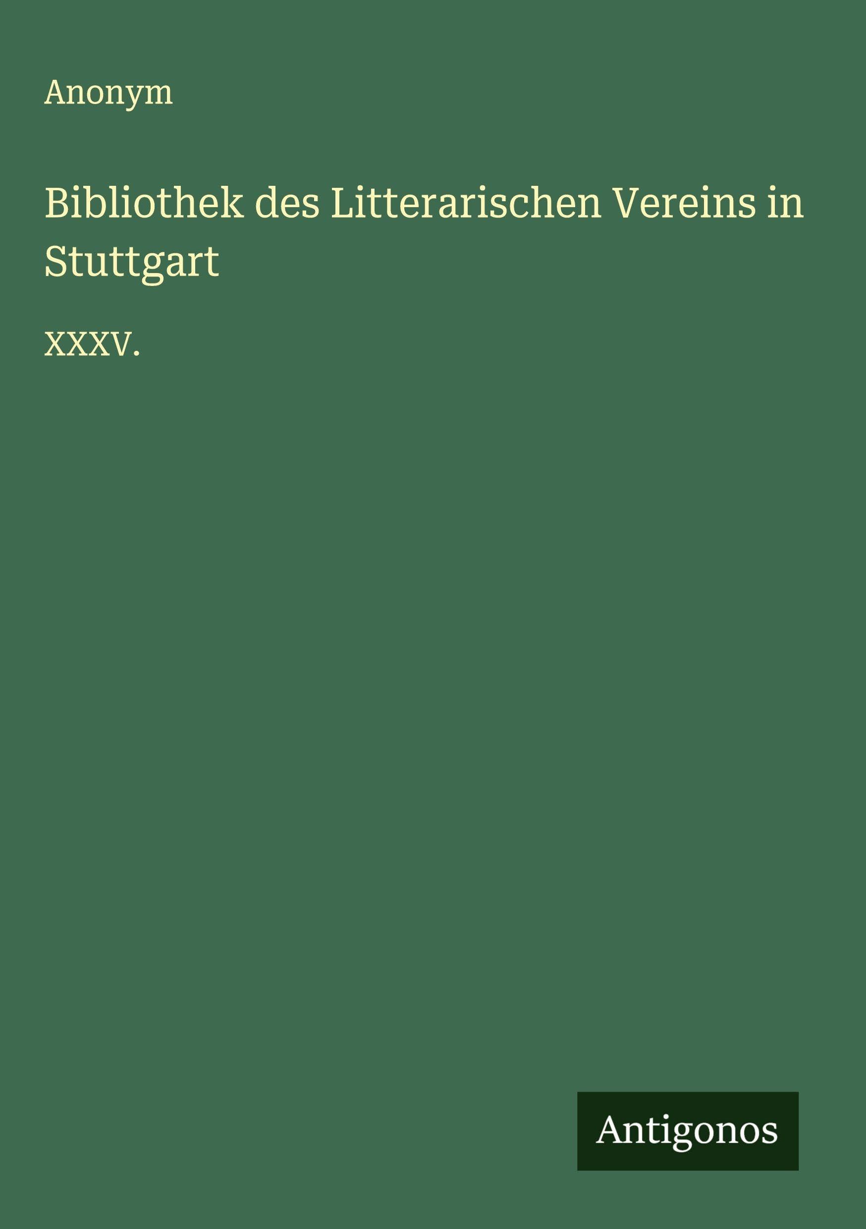Bibliothek des Litterarischen Vereins in Stuttgart Classics