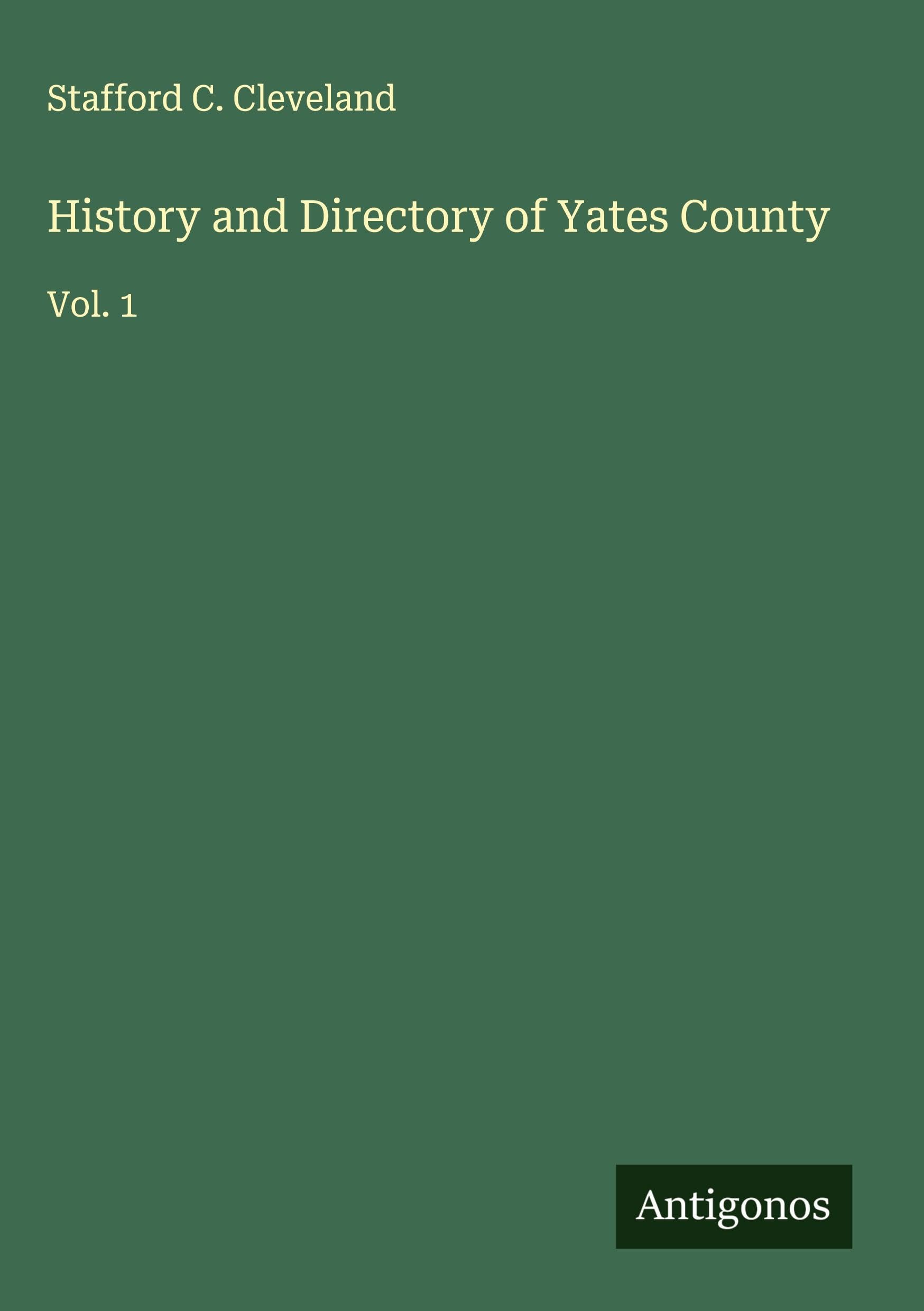 History and Directory of Yates County Classics