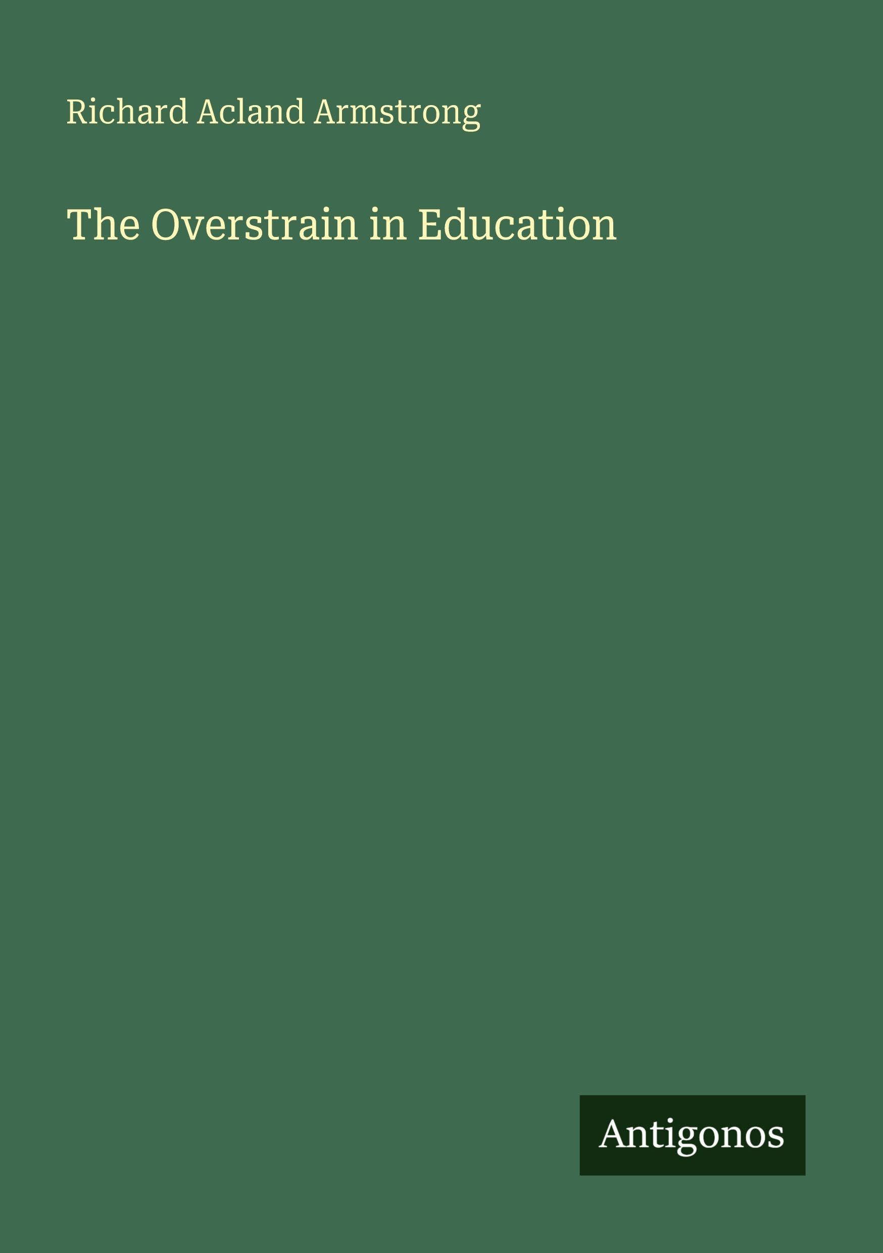 The Overstrain in Education Classics