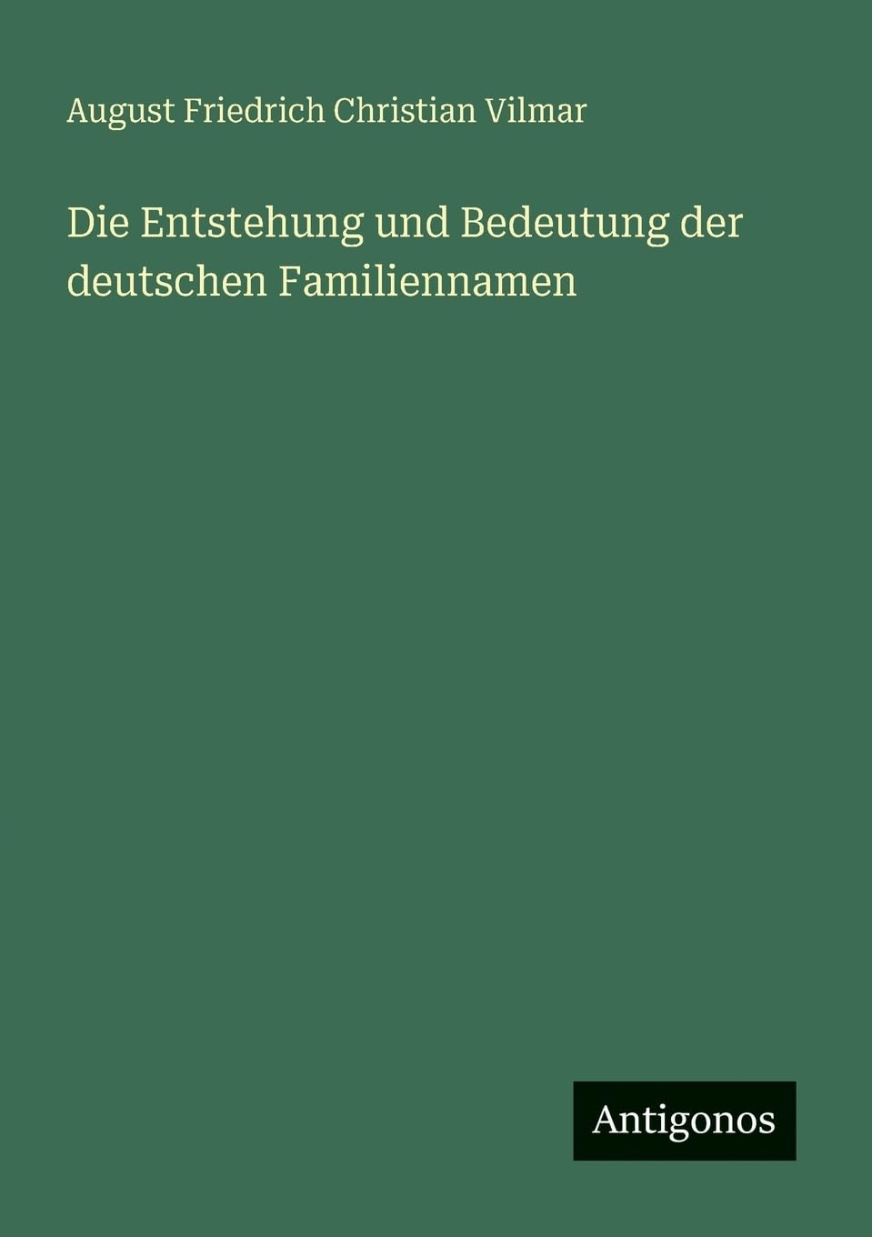 Die Entstehung und Bedeutung der deutschen Familiennamen Contemporary literature