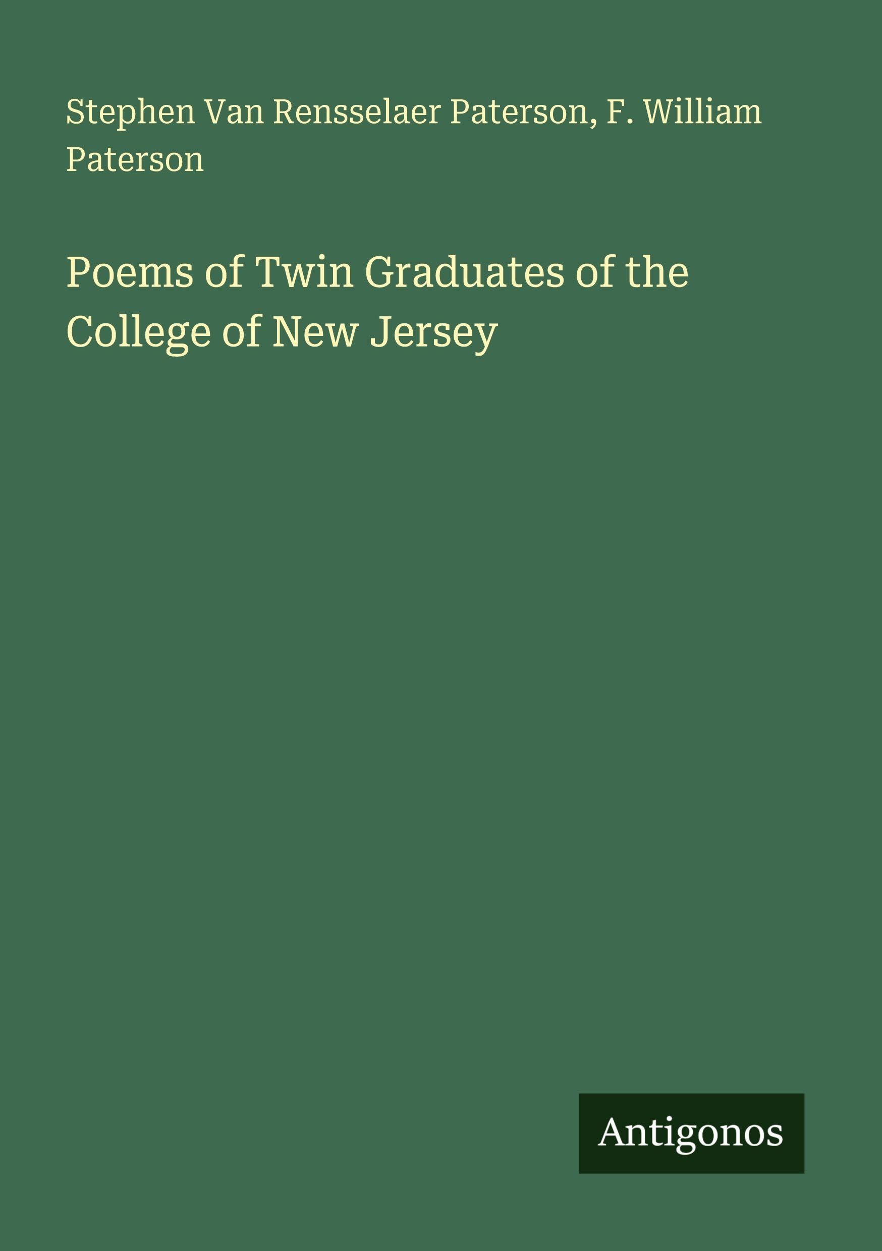 Poems of Twin Graduates of the College of New Jersey Classics