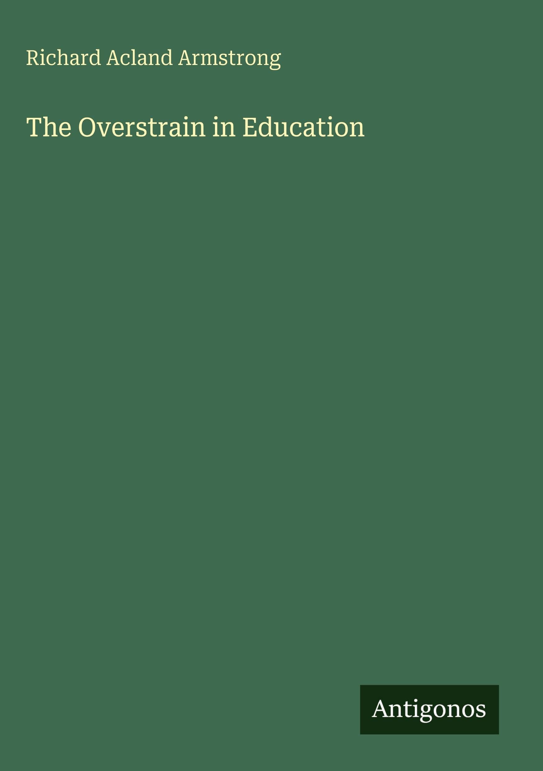 The Overstrain in Education Classics