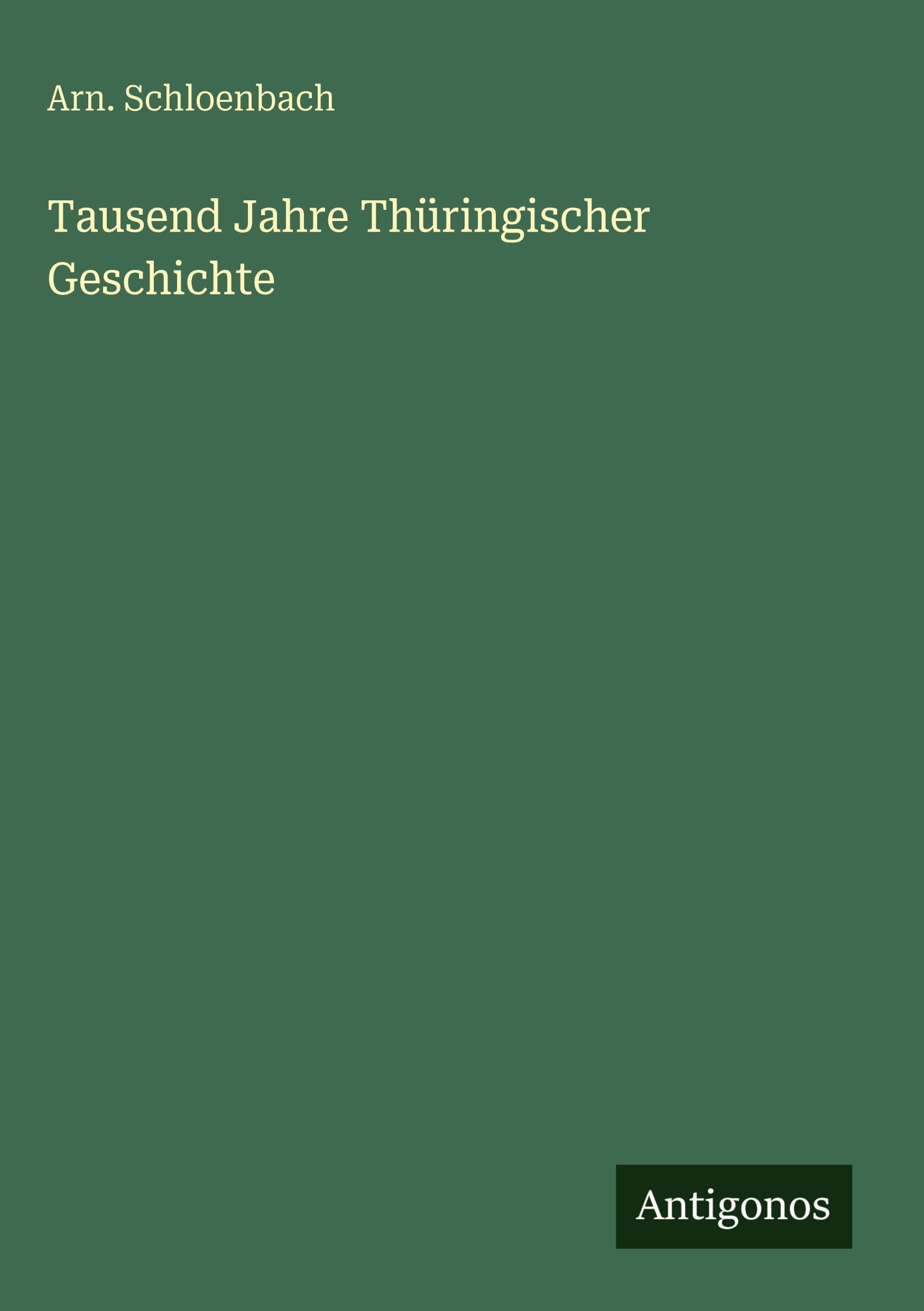 Tausend Jahre Thüringischer Geschichte Contemporary literature