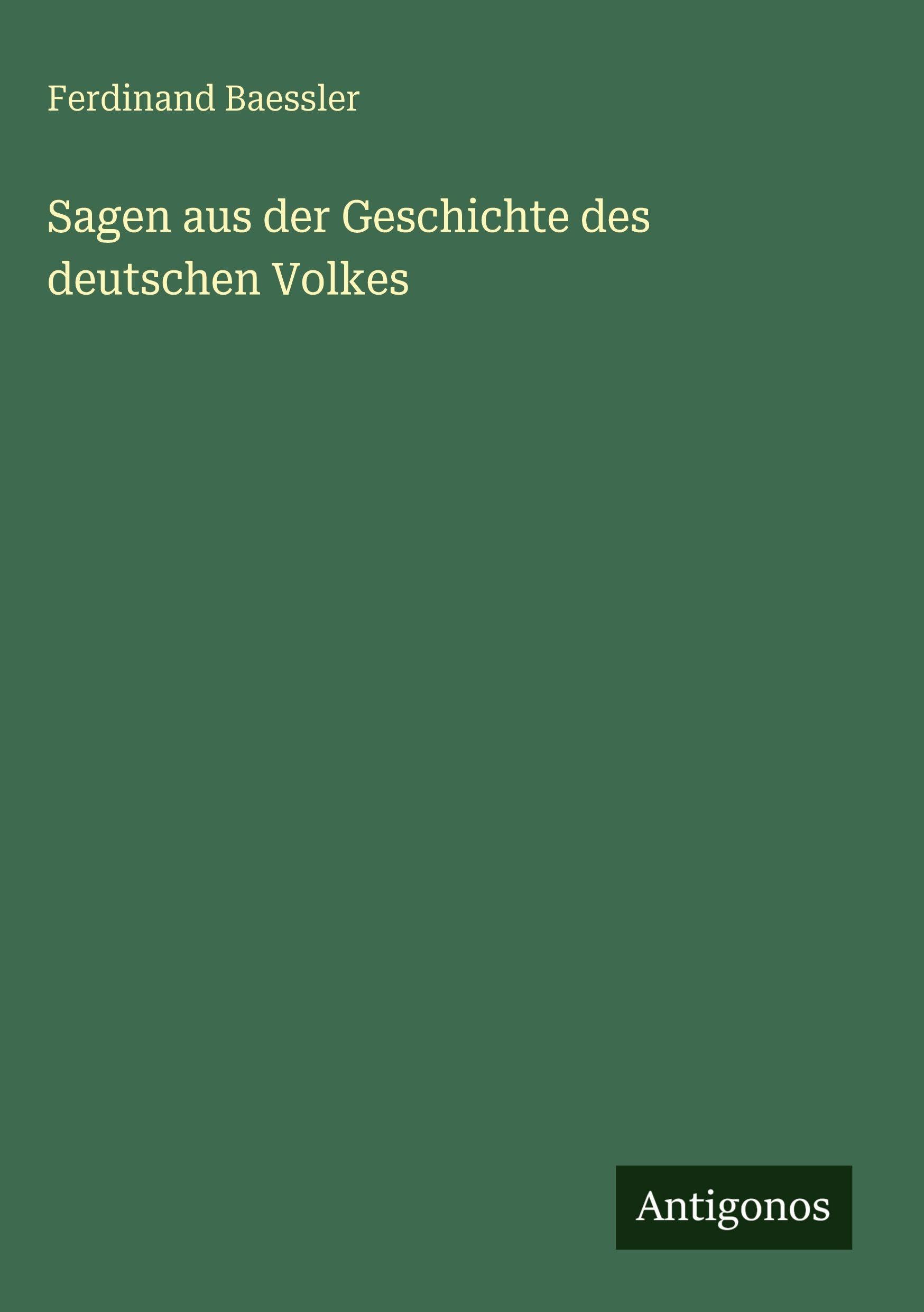 Sagen aus der Geschichte des deutschen Volkes Contemporary literature