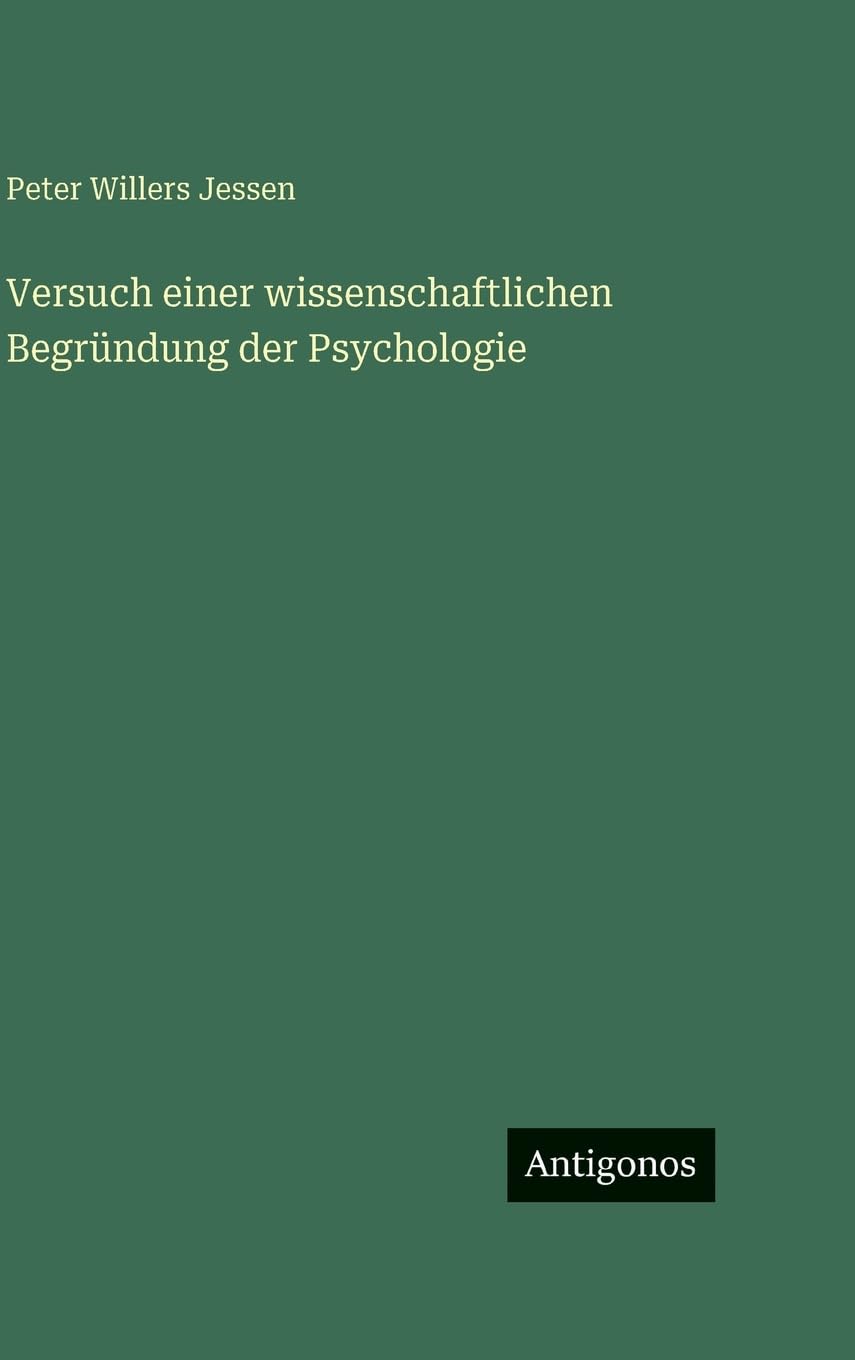 Versuch einer wissenschaftlichen Begründung der Psychologie Contemporary literature