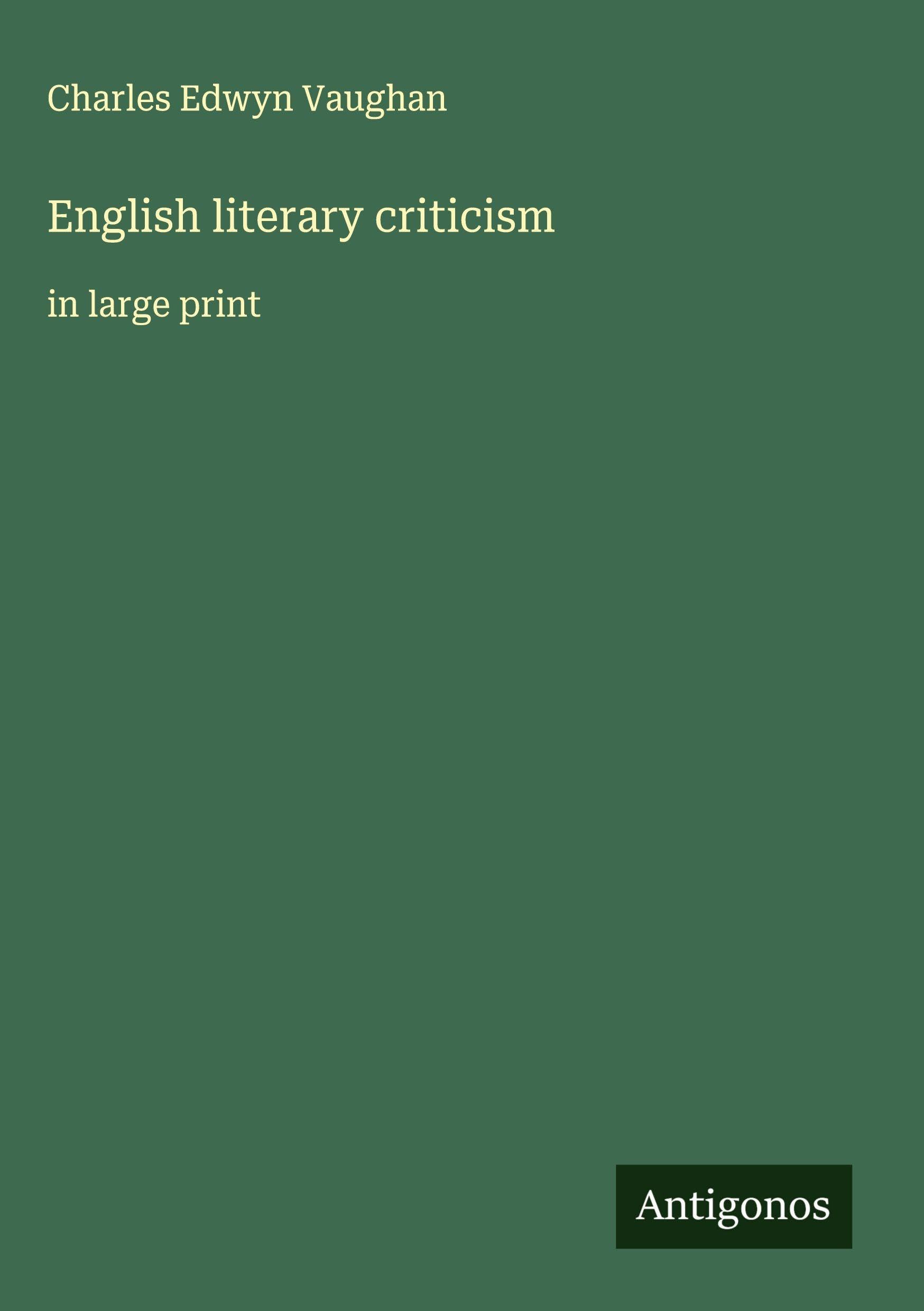 English literary criticism Classics