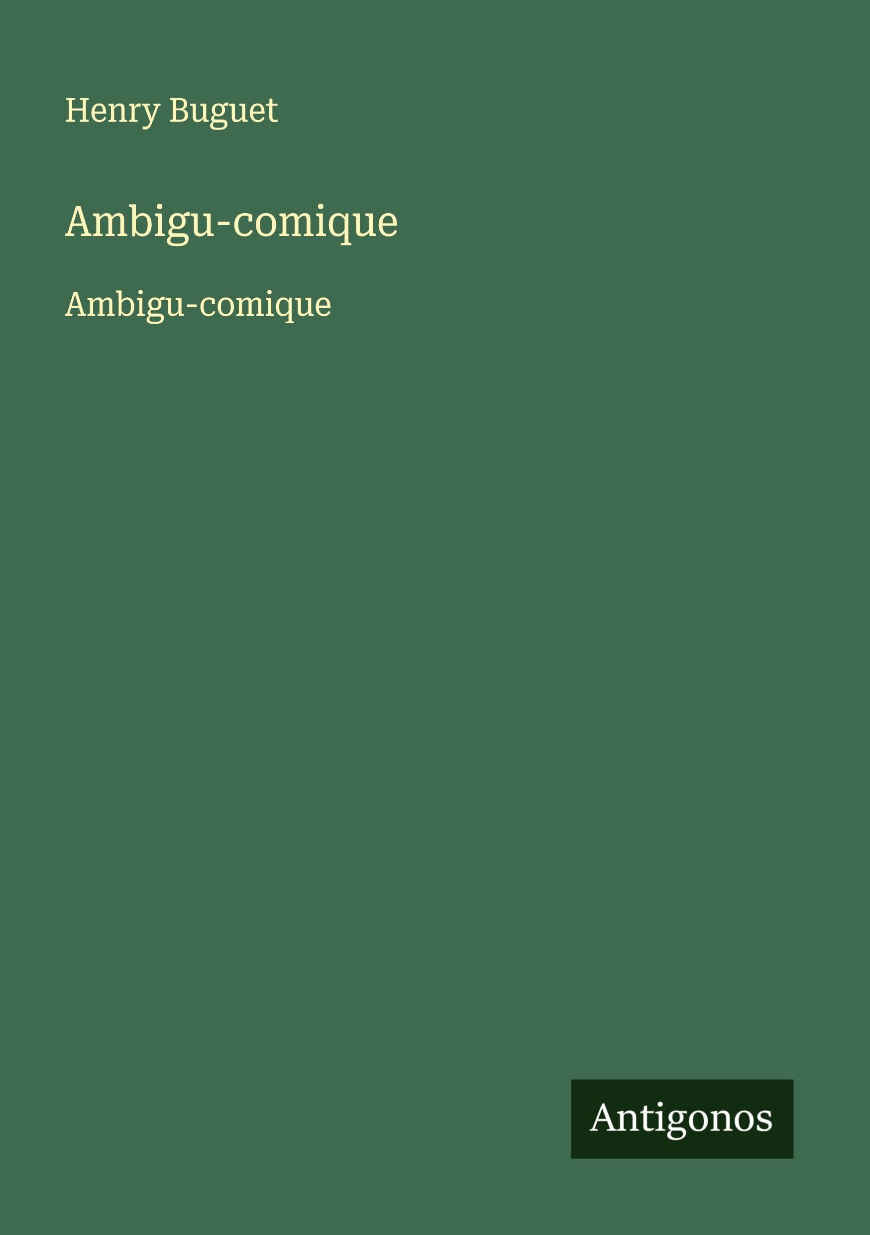 Product Image: Ambigu-comique: Ambigu-comique
