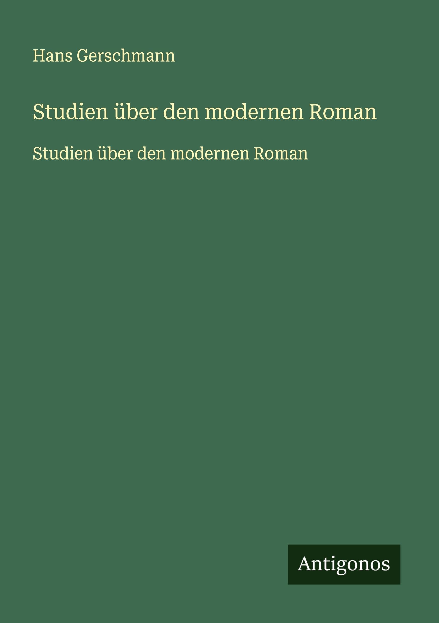 Product Image: Studien über den modernen Roman