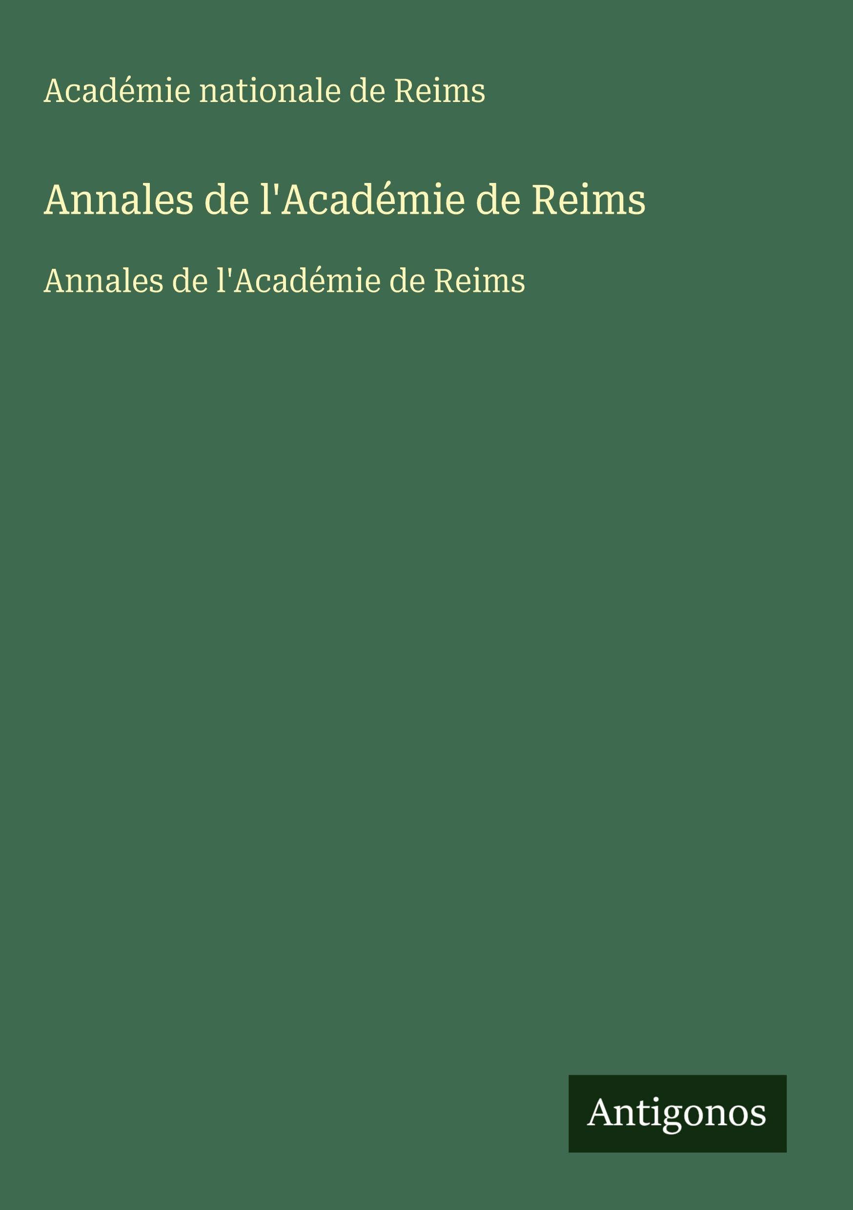 Annales de l'Académie de Reims Contemporary literature